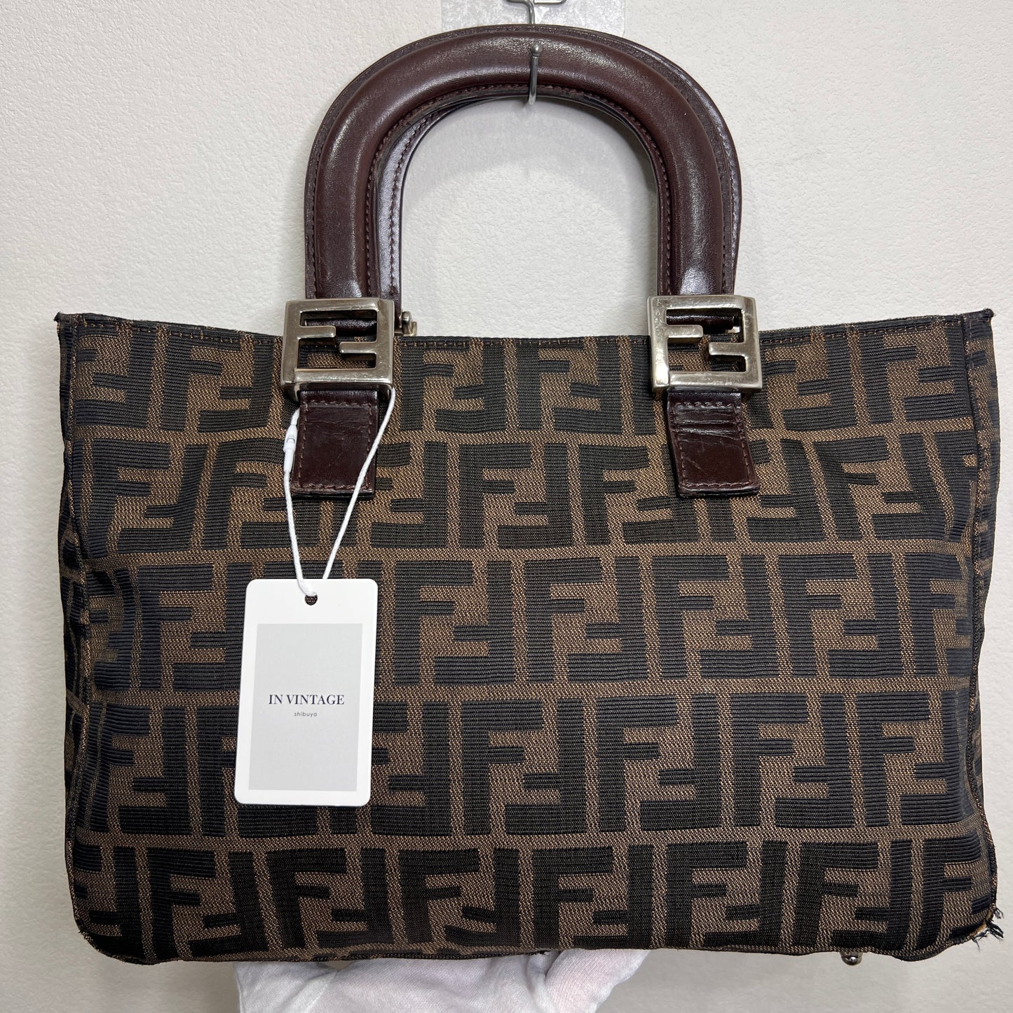 FENDI Zucca Canvas Handbag
