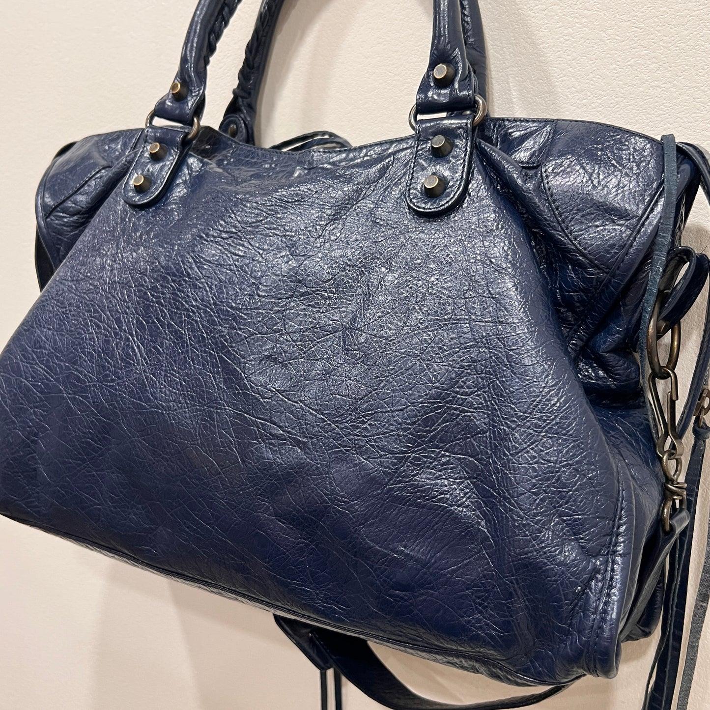 BALENCIAGA City Bag Medium Navy Blue