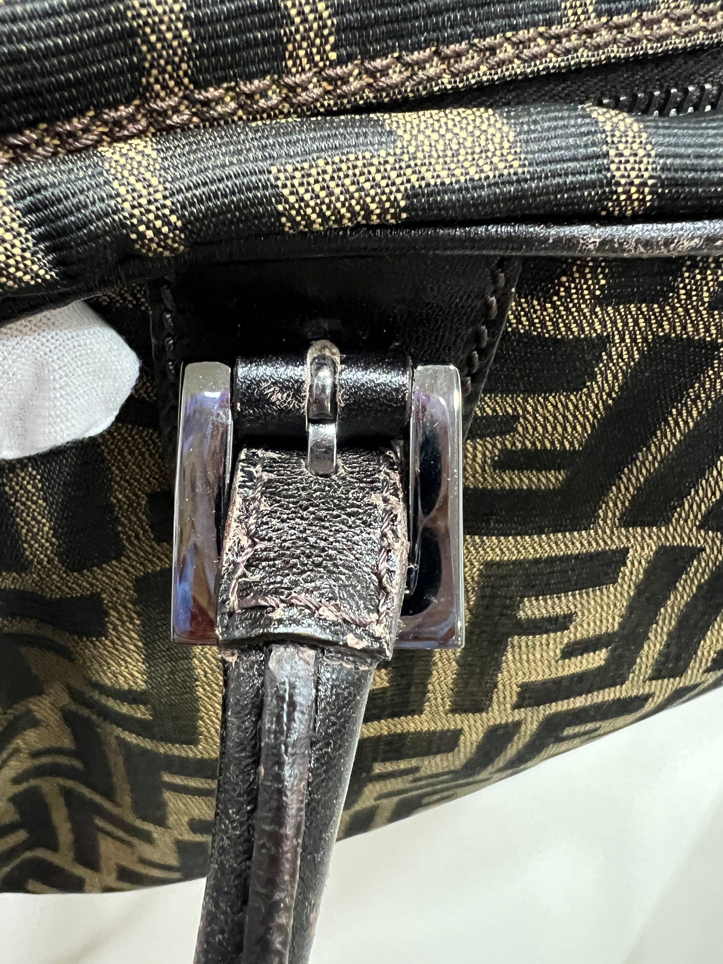 FENDI Tobacco Zucca Handbag