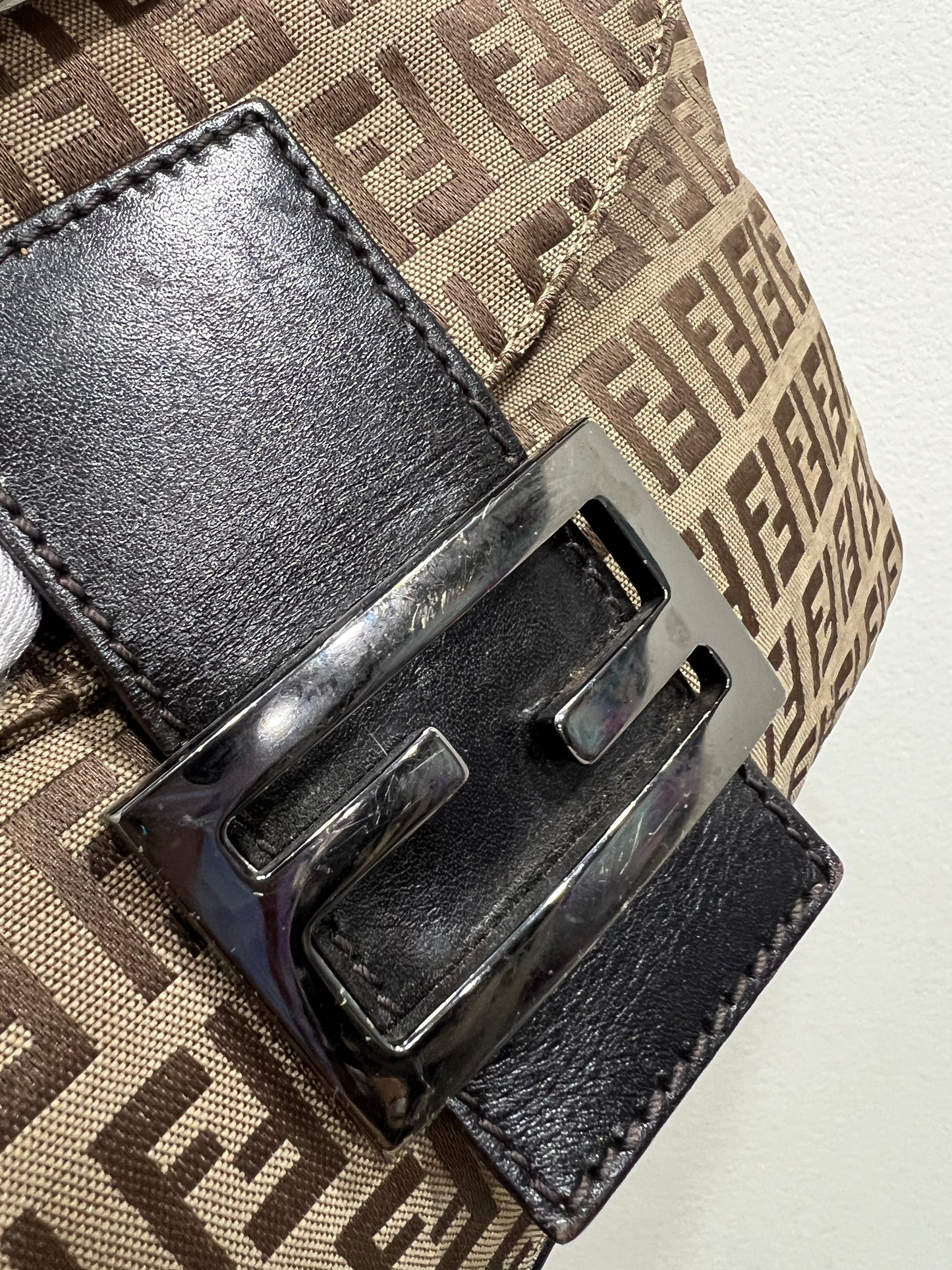 FENDI Baguette Brown Canvas