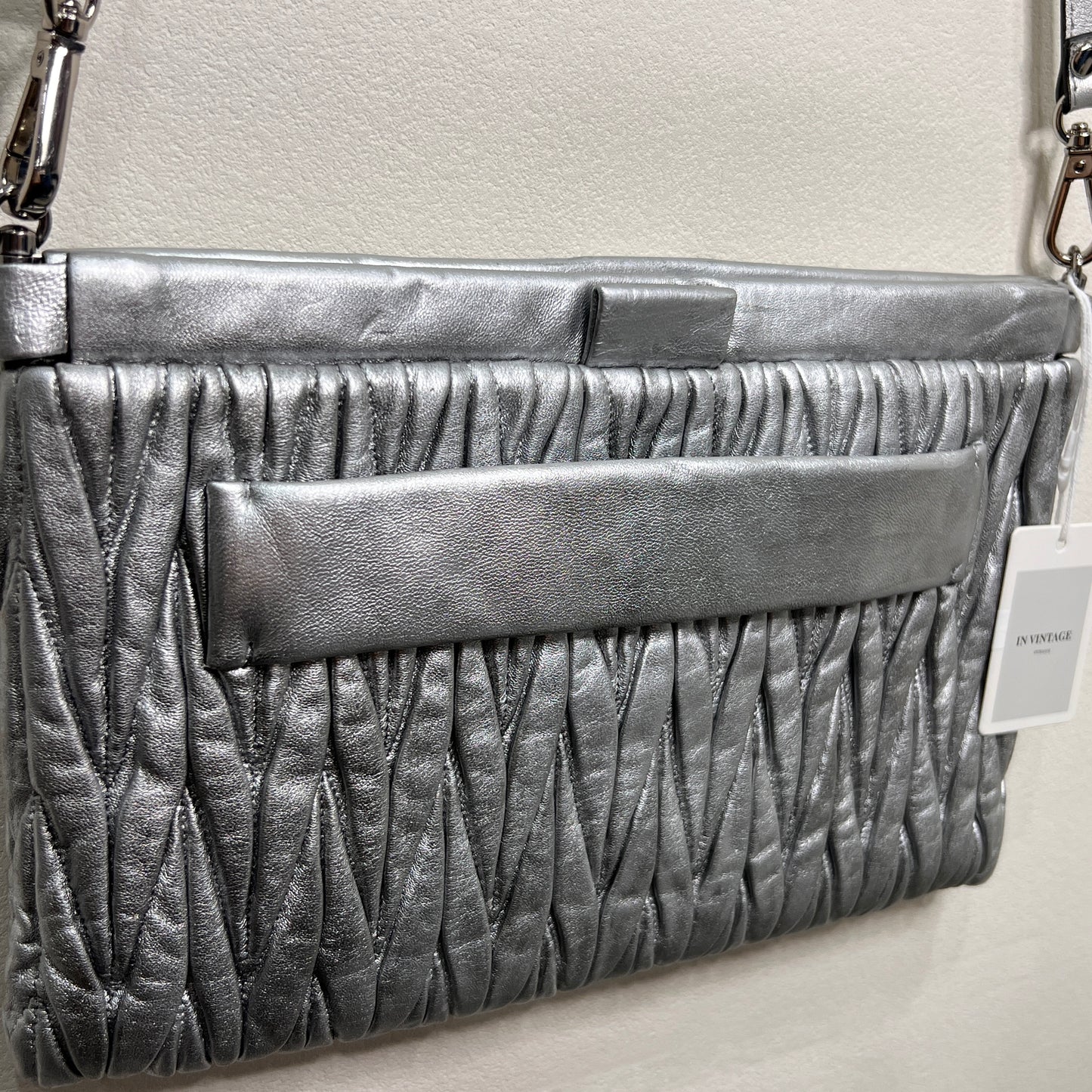 MIU MIU Metallic Leather Crossbody 30cm