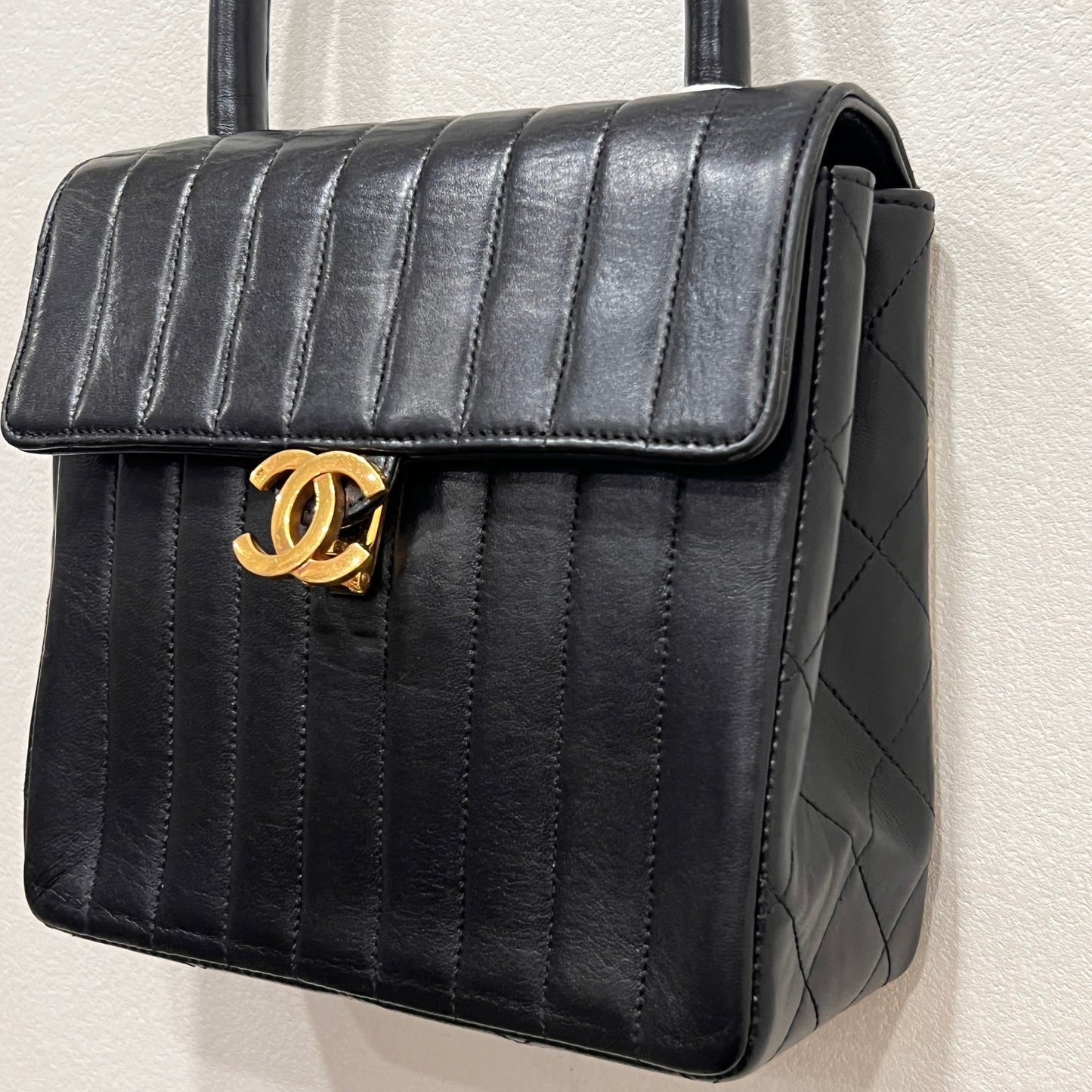 CHANEL Matelassé Mademoiselle Coco Mark Lambskin Handbag