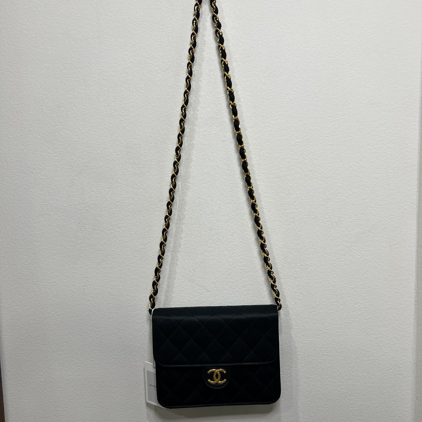 CHANEL Silk Shoulder Chain Bag