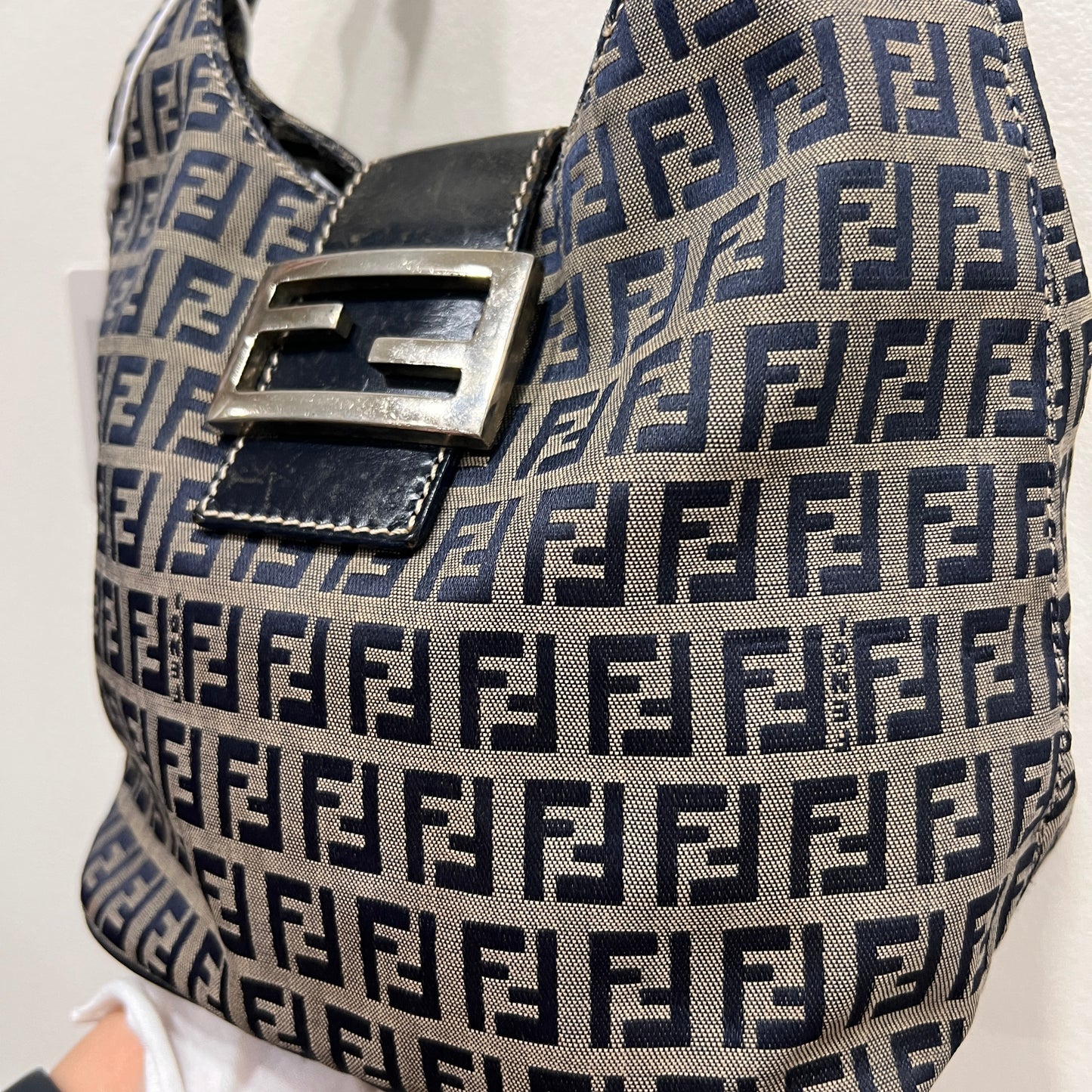 FENDI Hobo Bag Zuccino Canvas