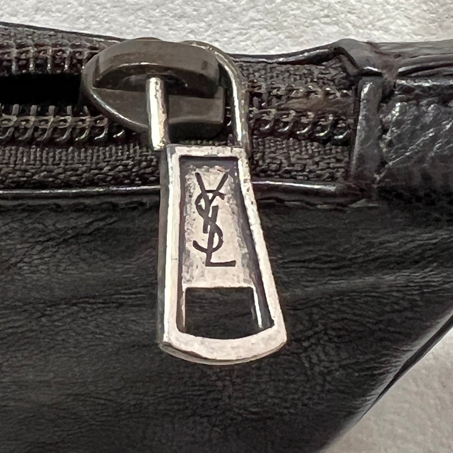 YSL Mombasa Black Leather Shoulder Bag