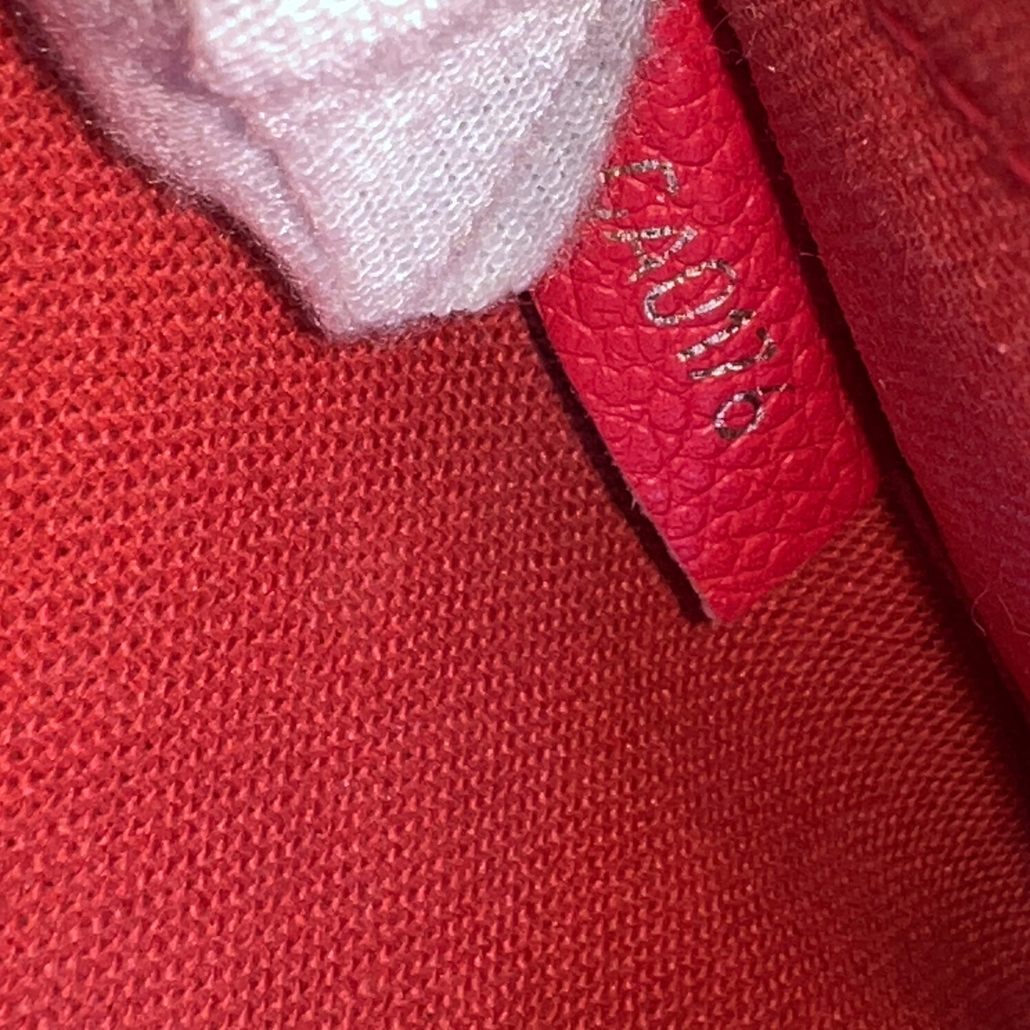 LOUIS VUITTON Pallas Clutch Red with Long Strap