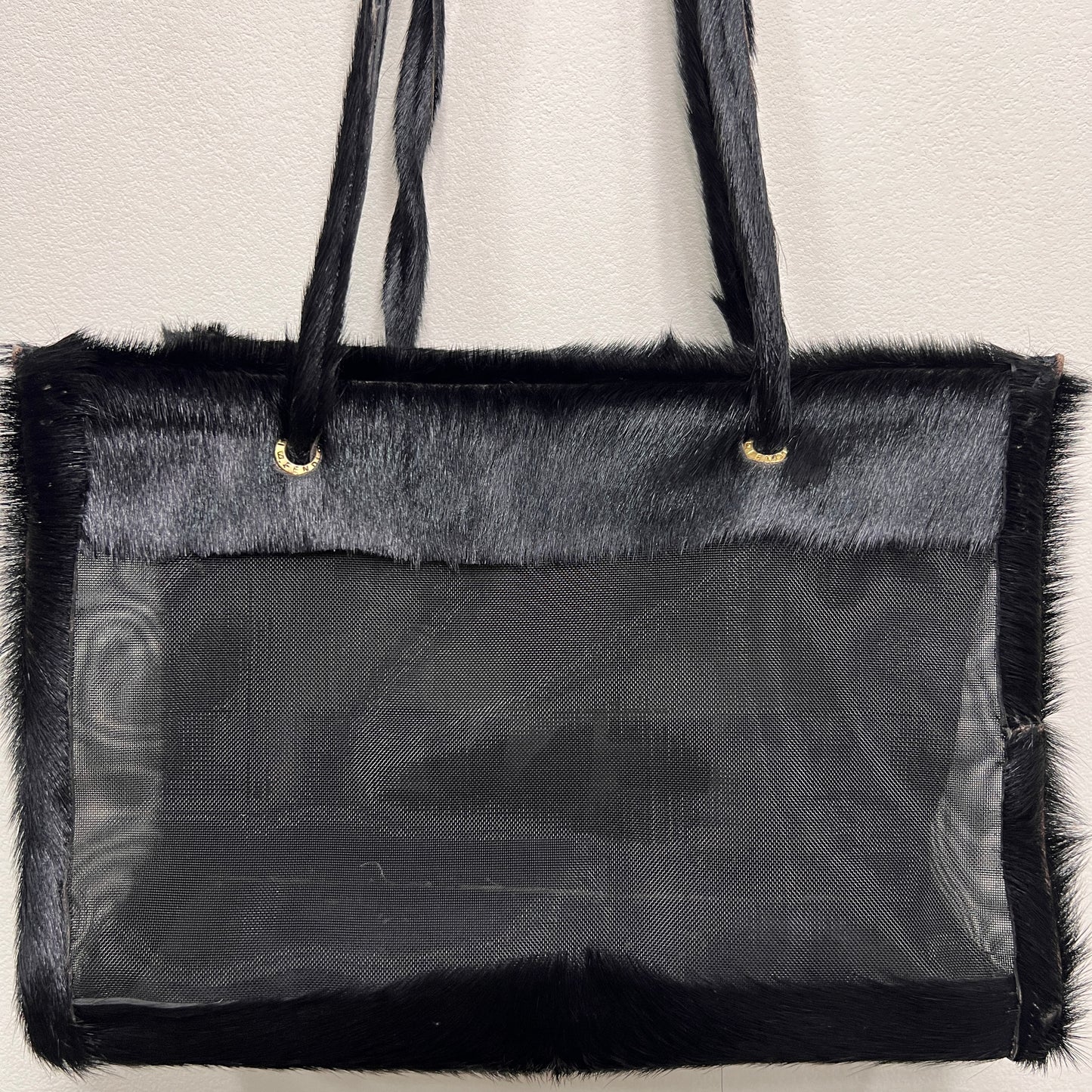 FENDI FF Zucca Black Mesh Tote Bag (264201)