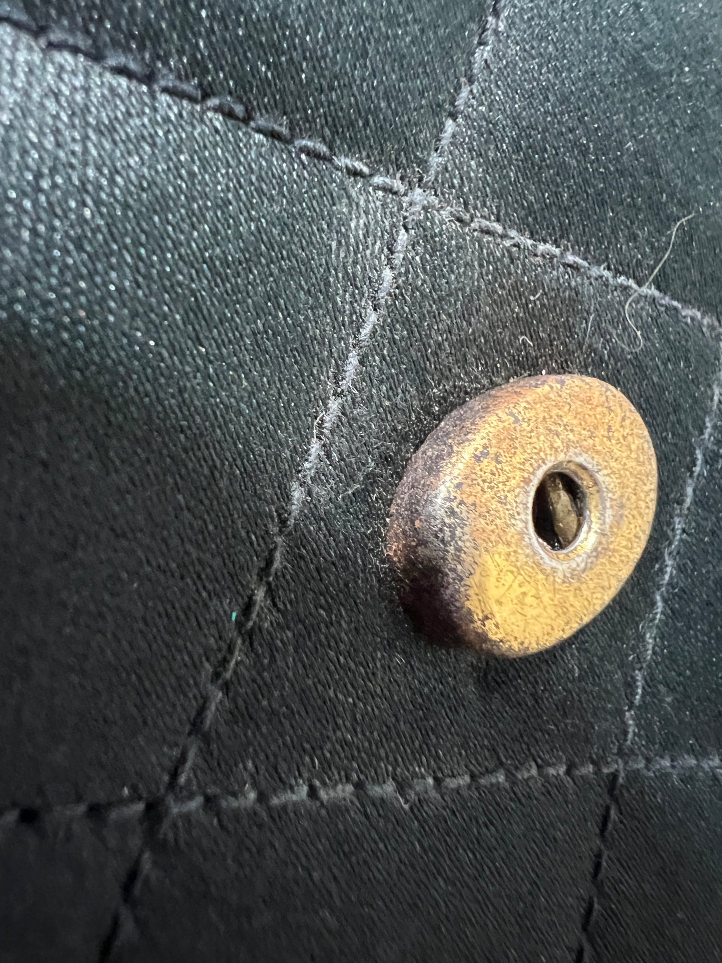 CHANEL Vintage Satin Crystal Embellished Pointed Flap Gold Chain Year 1986-1988