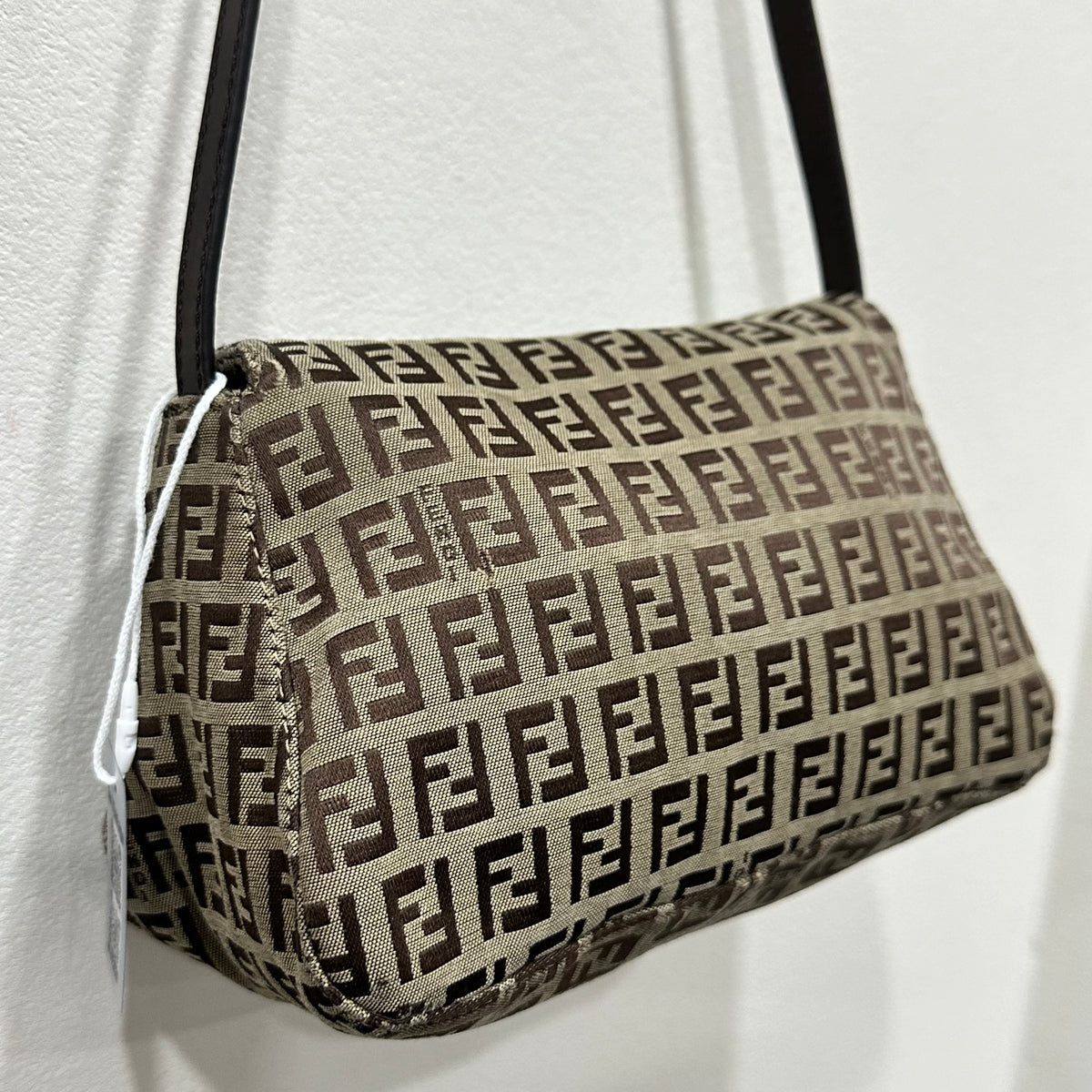 FENDI Mini Mamma Baguette Zuccino Canvas