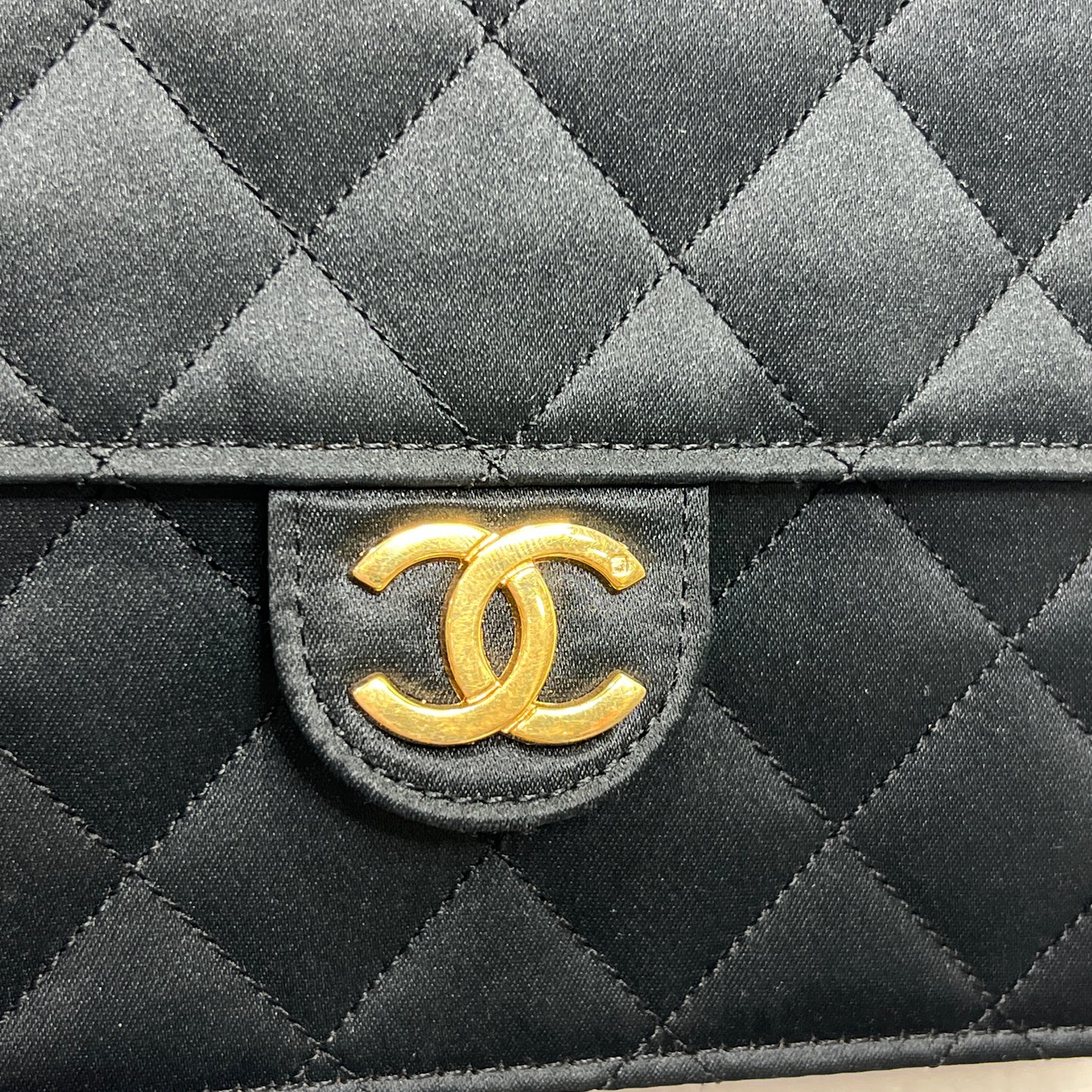 CHANEL Silk Shoulder Chain Bag