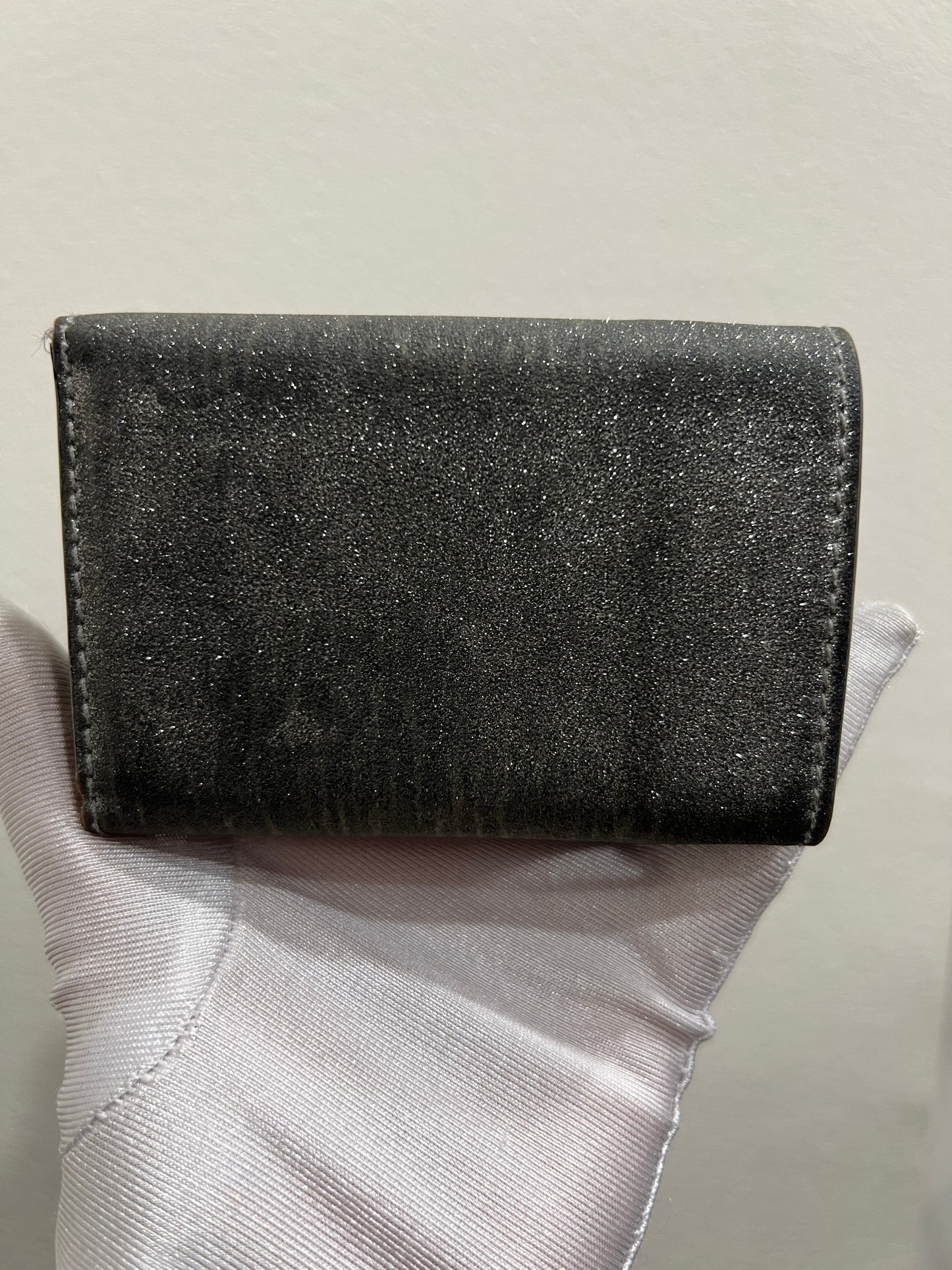 BALENCIAGA Tri-fold Wallet Glitter Finish