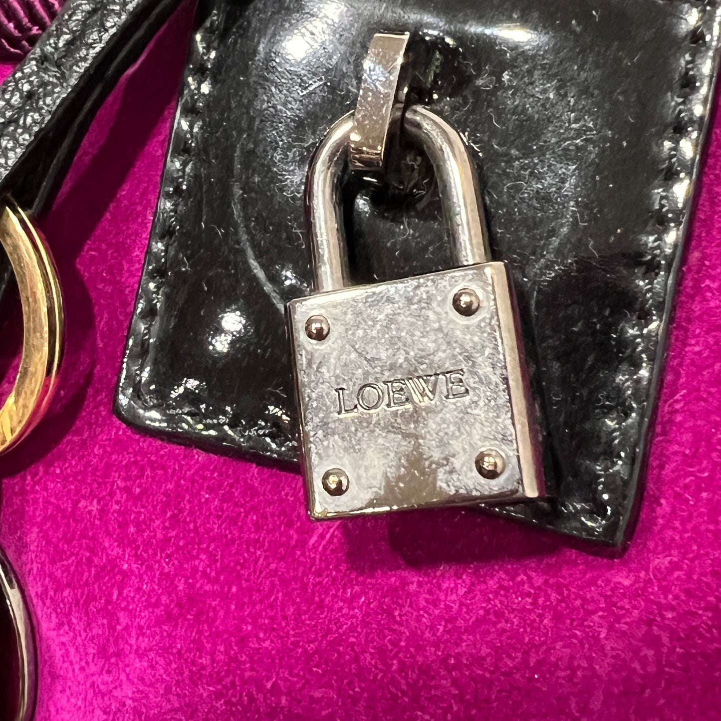LOEWE Suede Fucshia Pink Amazona