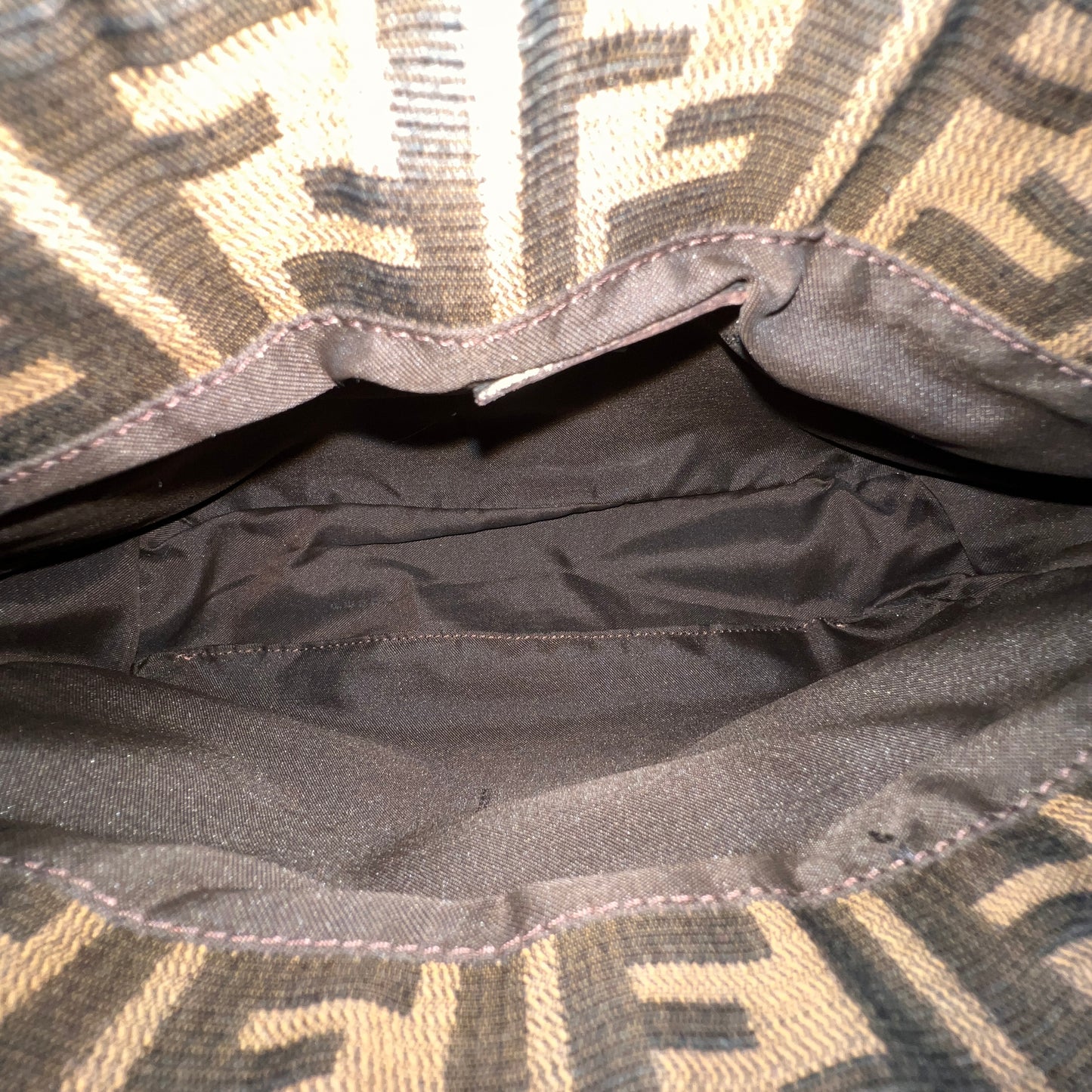 Fendi Zucca Canvas Shoulder Bag