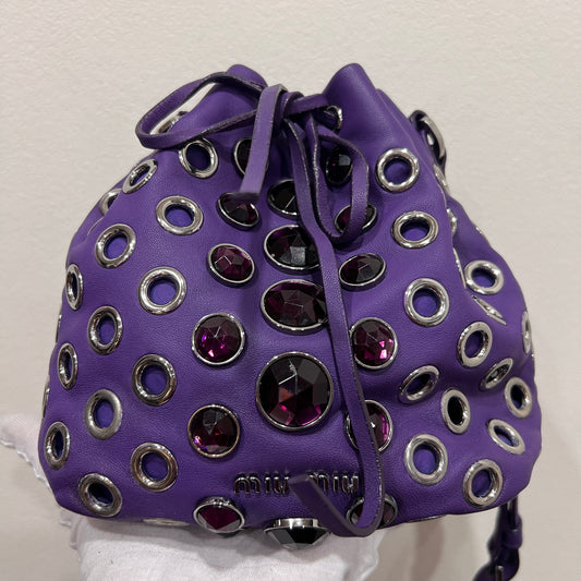 MIU MIU Mini Jewel Drawstring Bag (6541741)