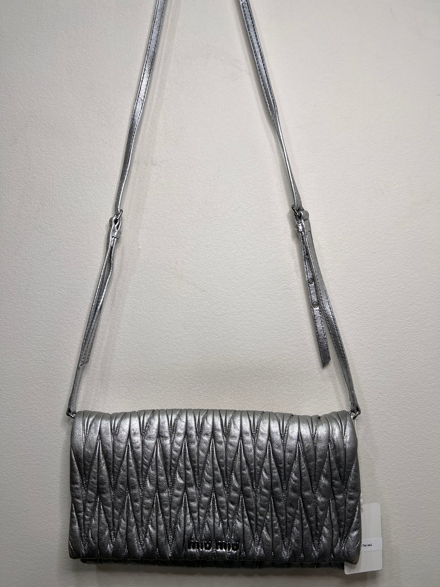 MIU MIU Metallic Leather Crossbody 30cm