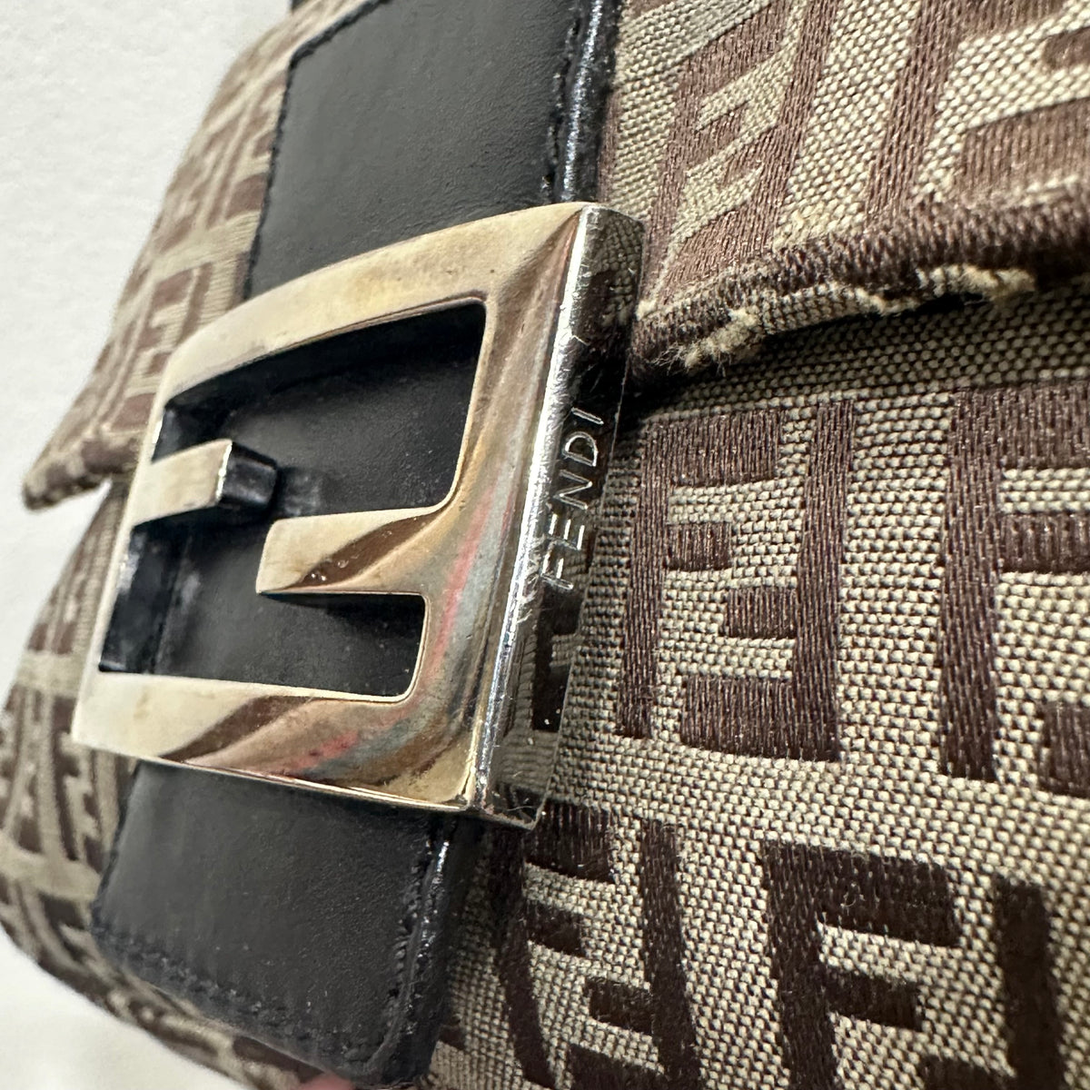 FENDI Mini Mamma Baguette Zuccino Canvas