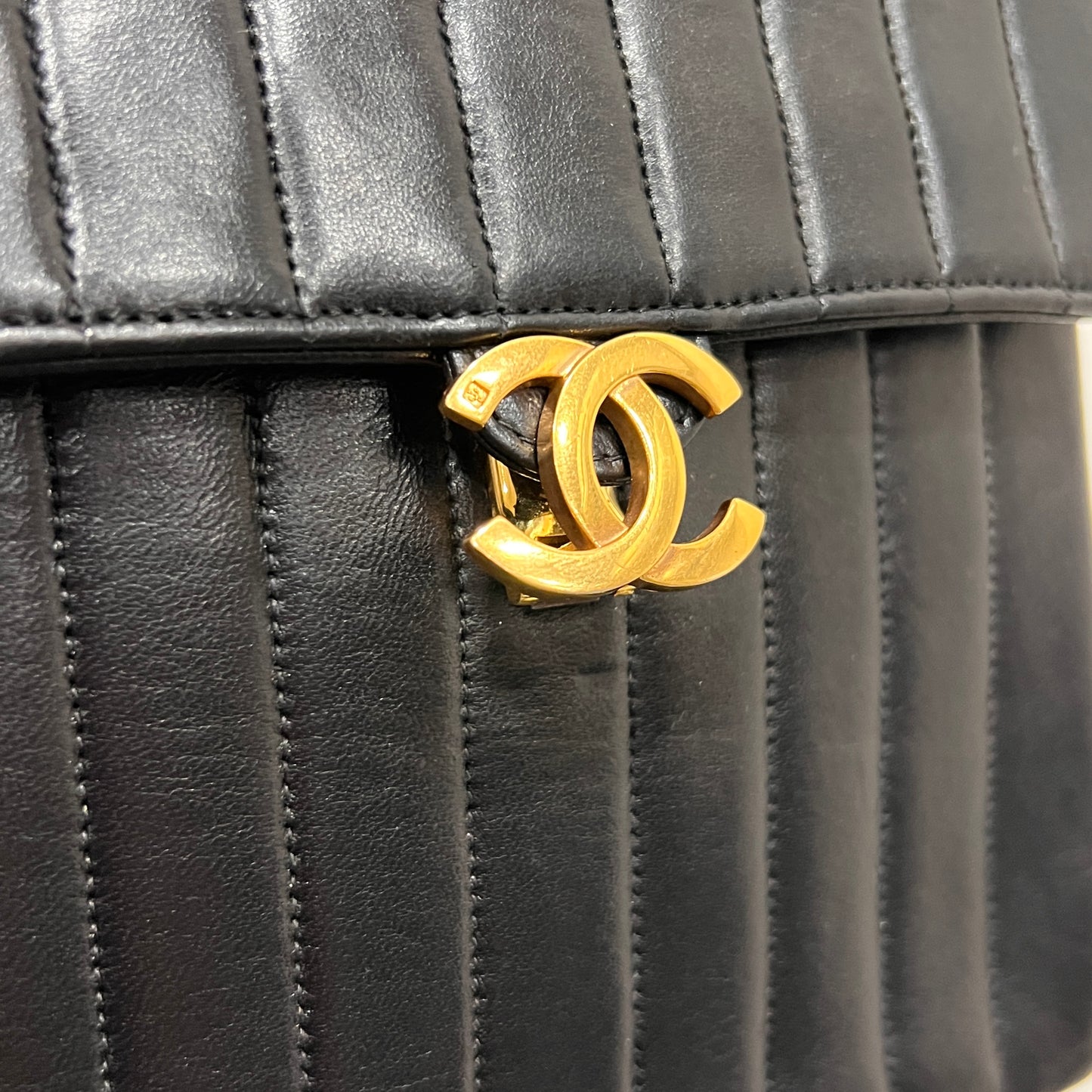 CHANEL Matelassé Mademoiselle Coco Mark Lambskin Handbag