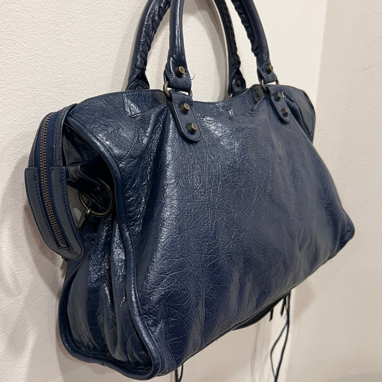 BALENCIAGA City Bag Medium Navy Blue