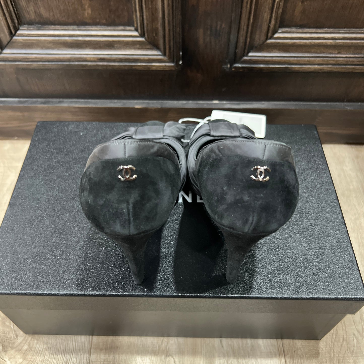 CHANEL Ribbon Pumps Size 38 1/2