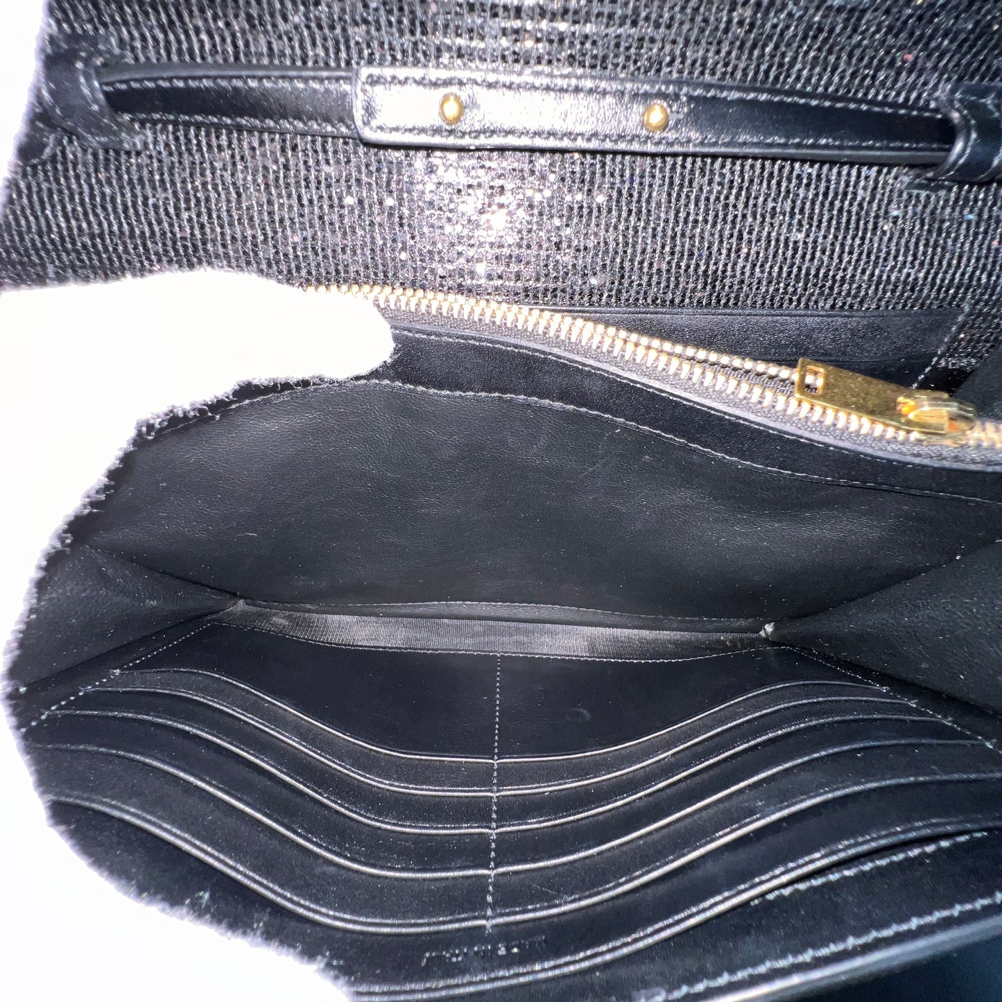 YSL Rare Kate Glitter Chain Wallet