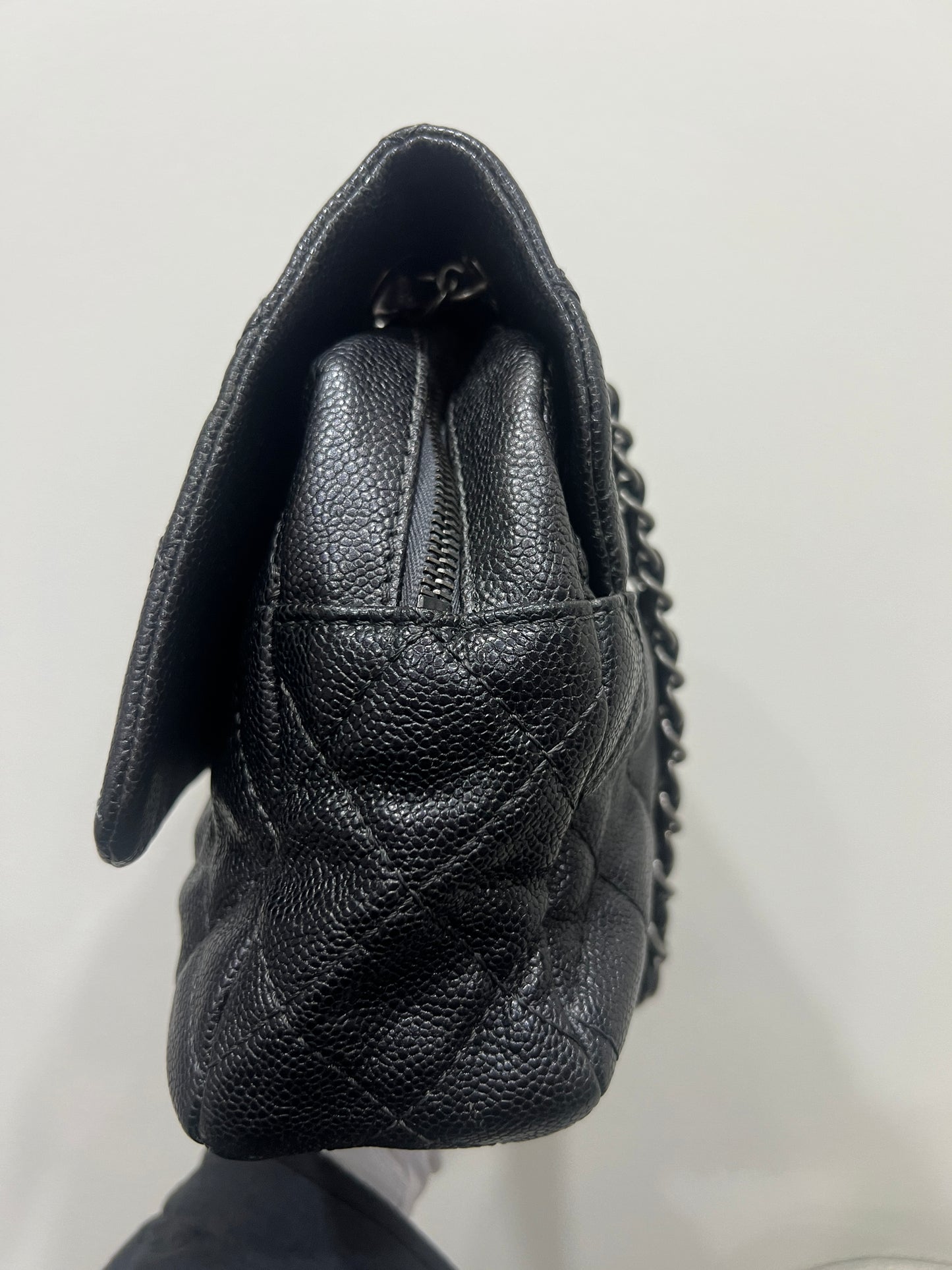 CHANEL easy flap Caviar Skin Shoulder bag