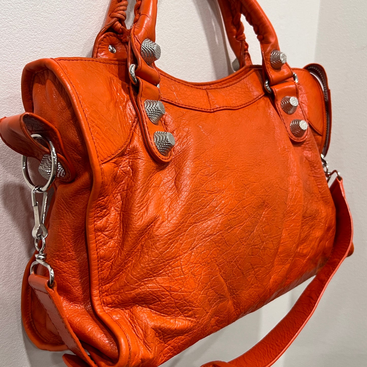 BALENCIAGA City Bag Orange Giant Hardware