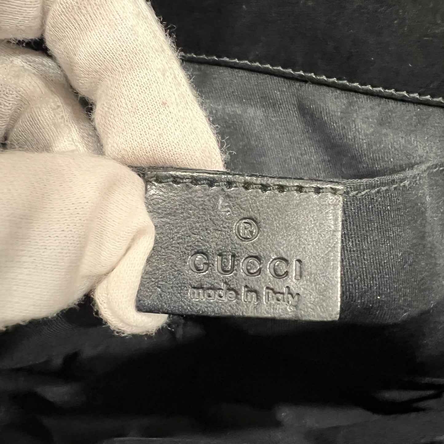 GUCCI Black GG Monogram Horsebit