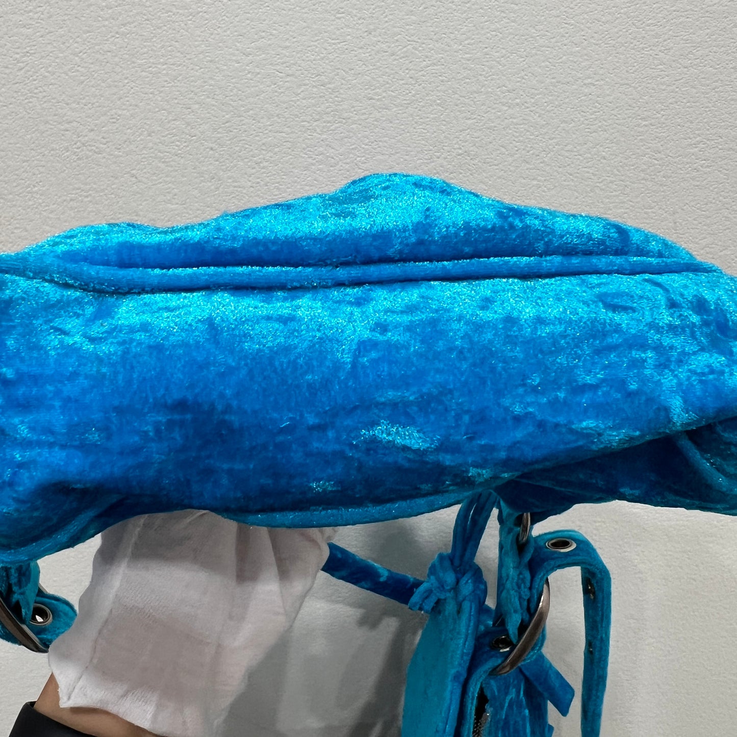 BALENCIAGA Le Cagole velvet handbag
