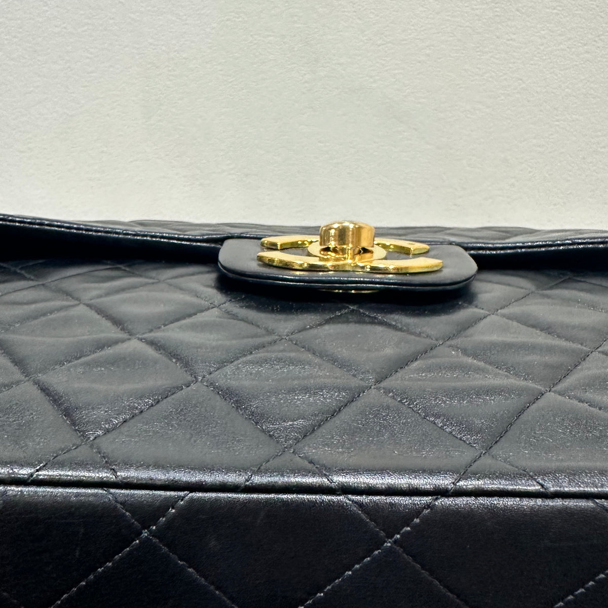 CHANEL Classic Flap Year 1994-1996 24k Gold CC Turn-lock