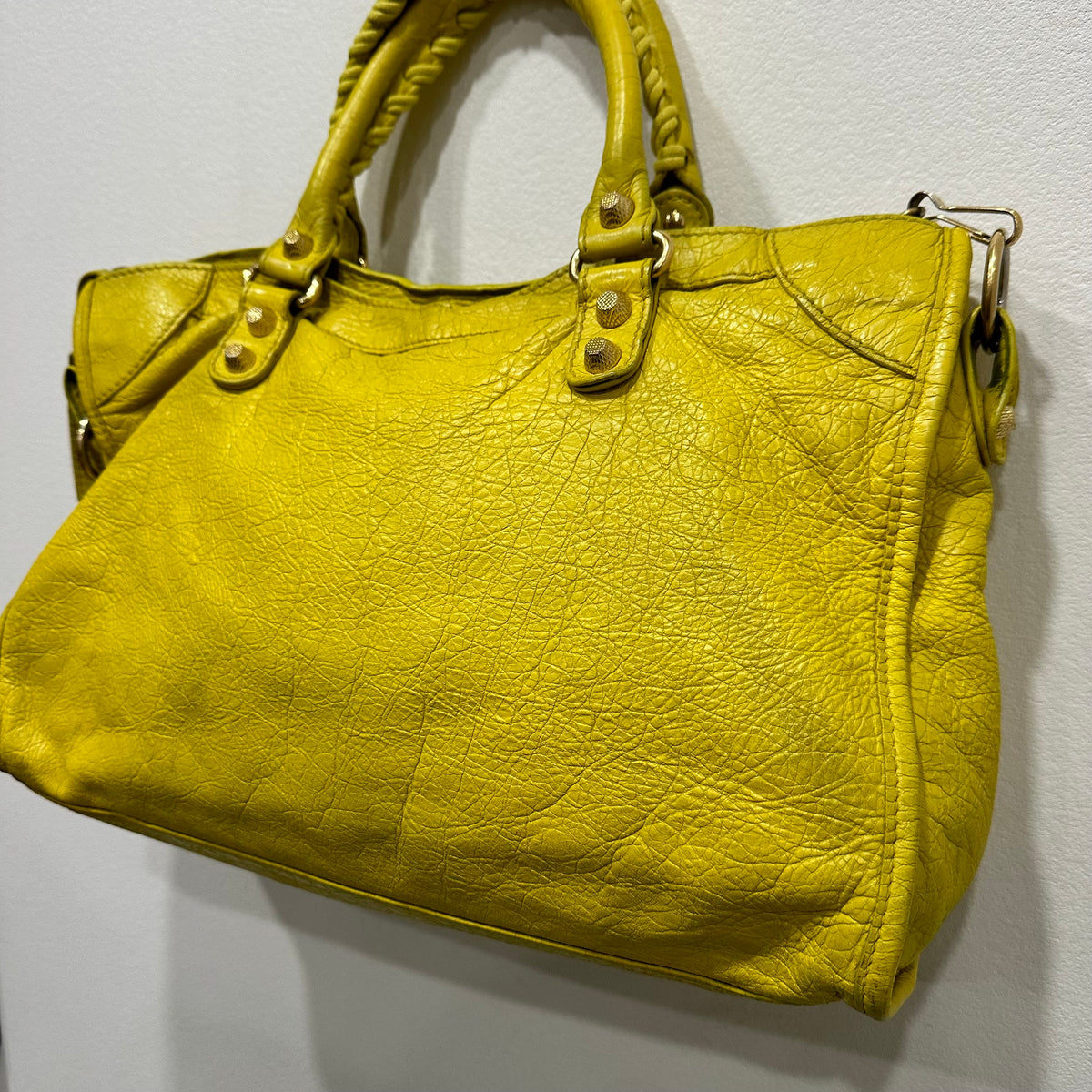 BALENCIAGA City Bag Medium Yellow Mustard