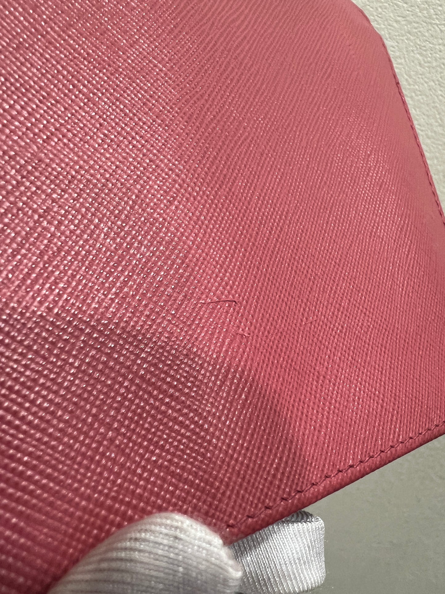 PRADA Saffiano Wallet on Strap with Mirror