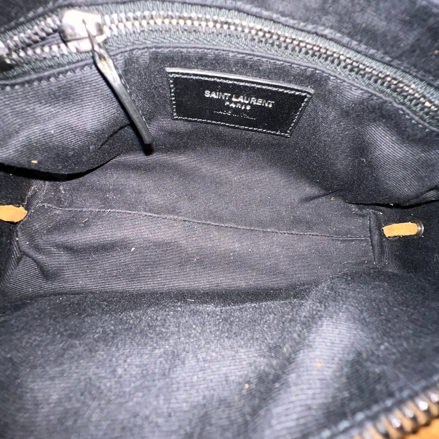 YSL Brown Suede Crossbody Bag