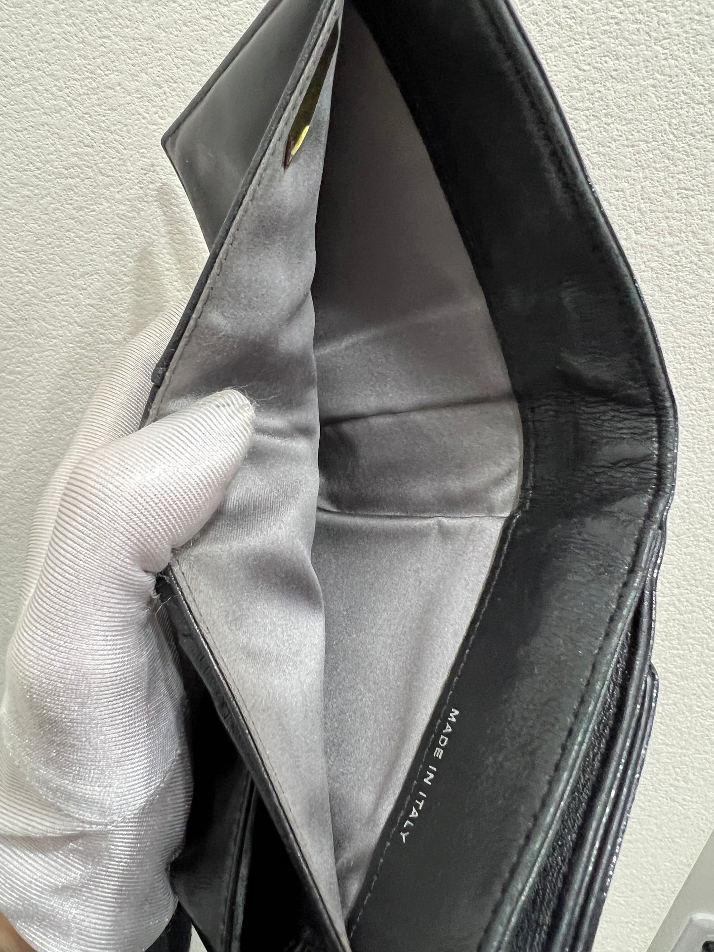 CHANEL Camellia Patent Leather