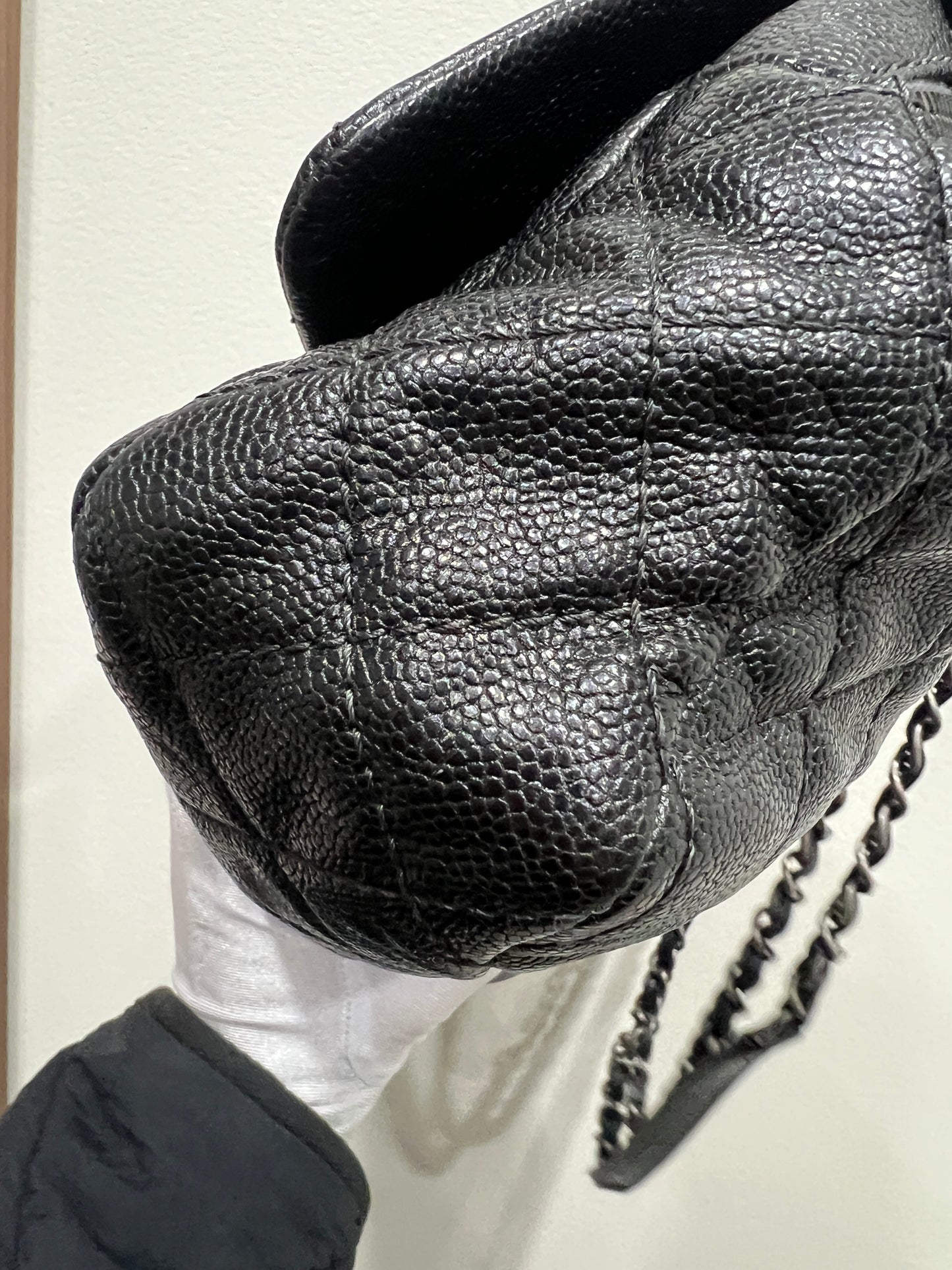 CHANEL easy flap Caviar Skin Shoulder bag