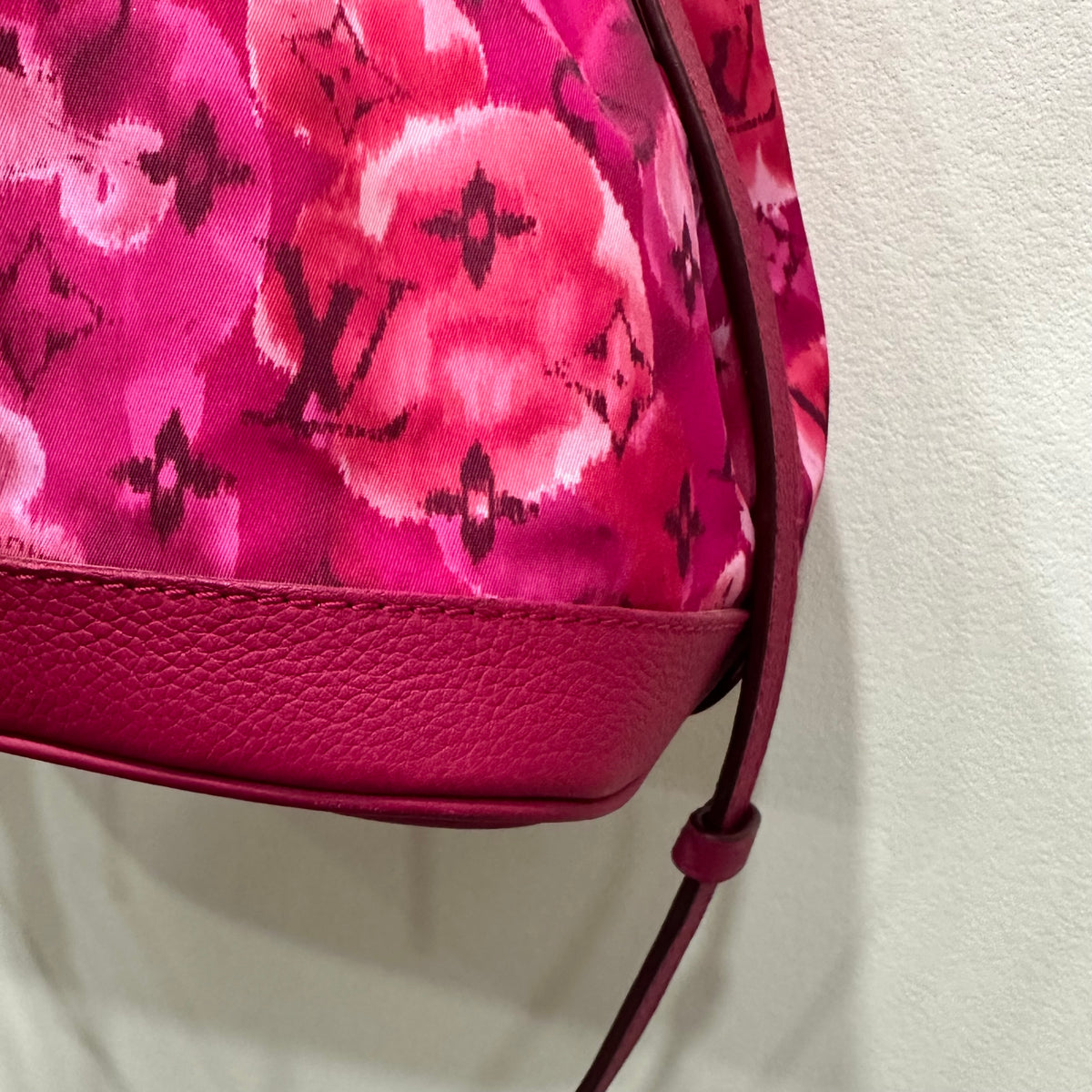 LOUIS VUITTON 2013 Limited Edition Monogram Nylon Ikat Flower Noefull MM Bucket Bag
