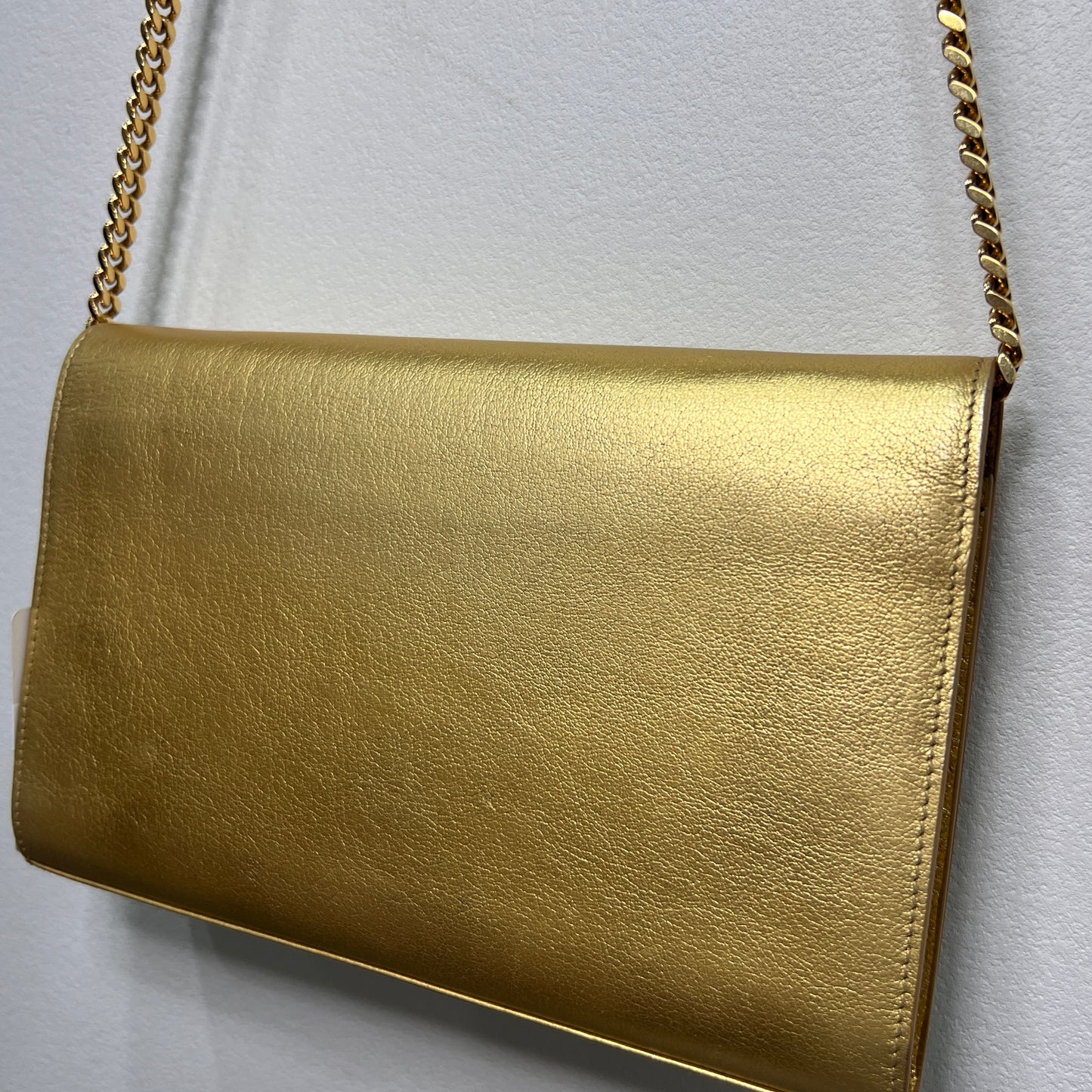 YSL Metallic Gold Leather