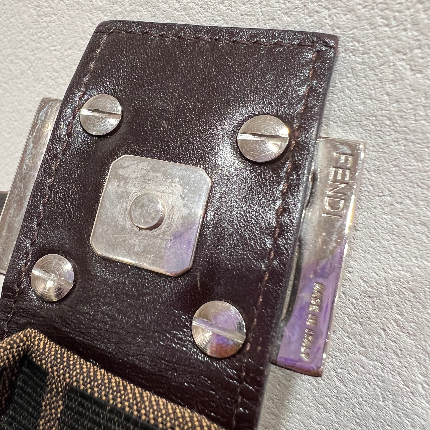 FENDI Mamma Baguettw Silver Hardware