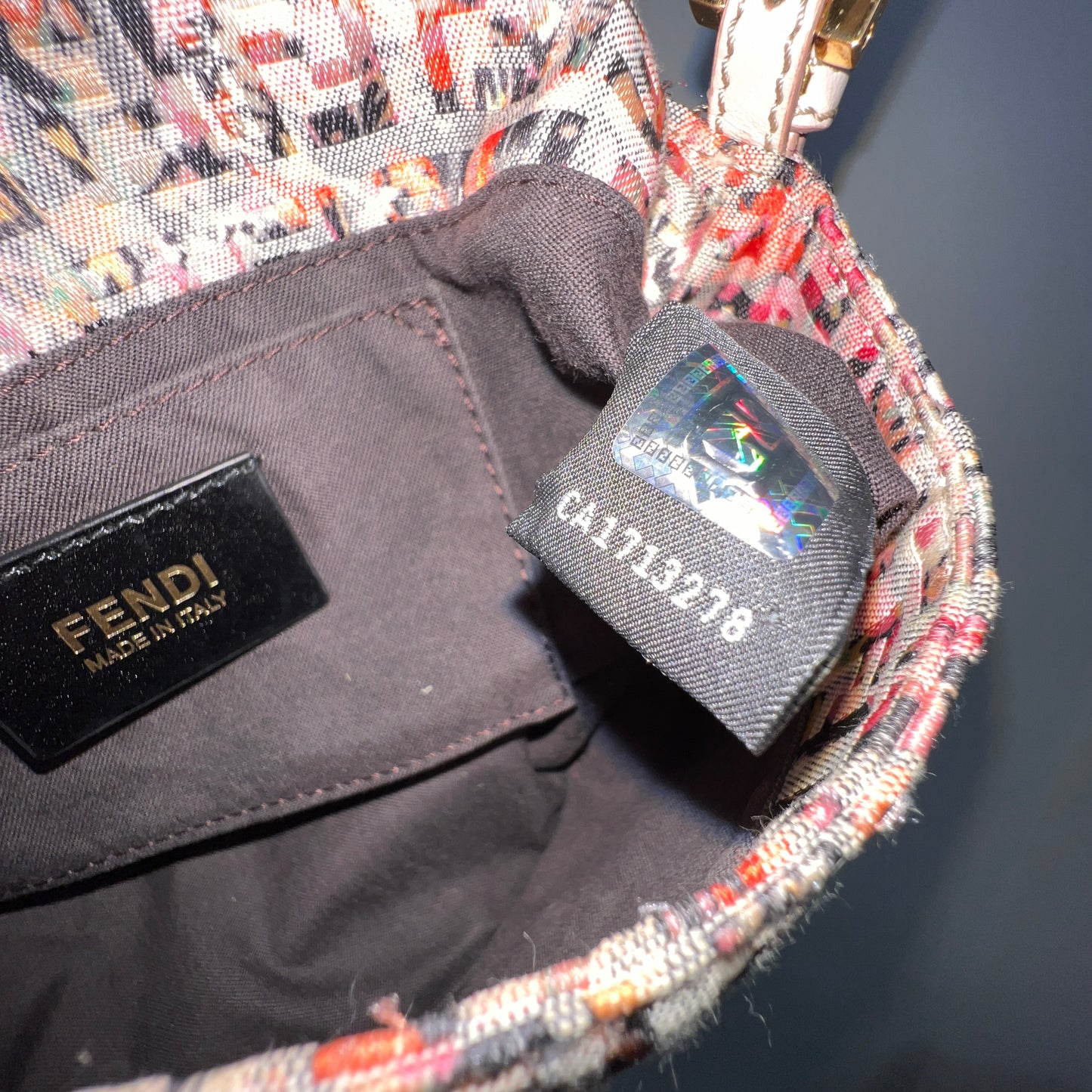 FENDI Floral Zuccino Mamma Baguette