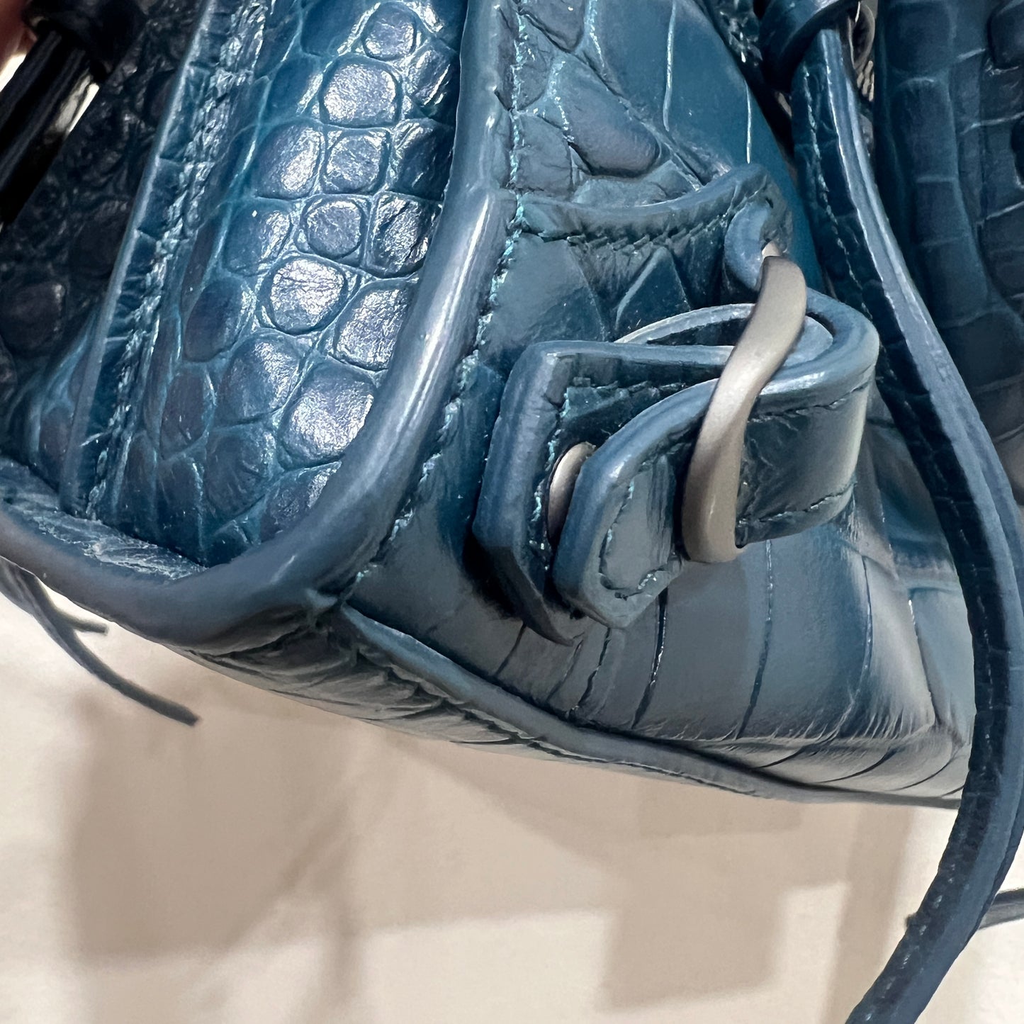 BALENCIAGA Mini City Crocodile