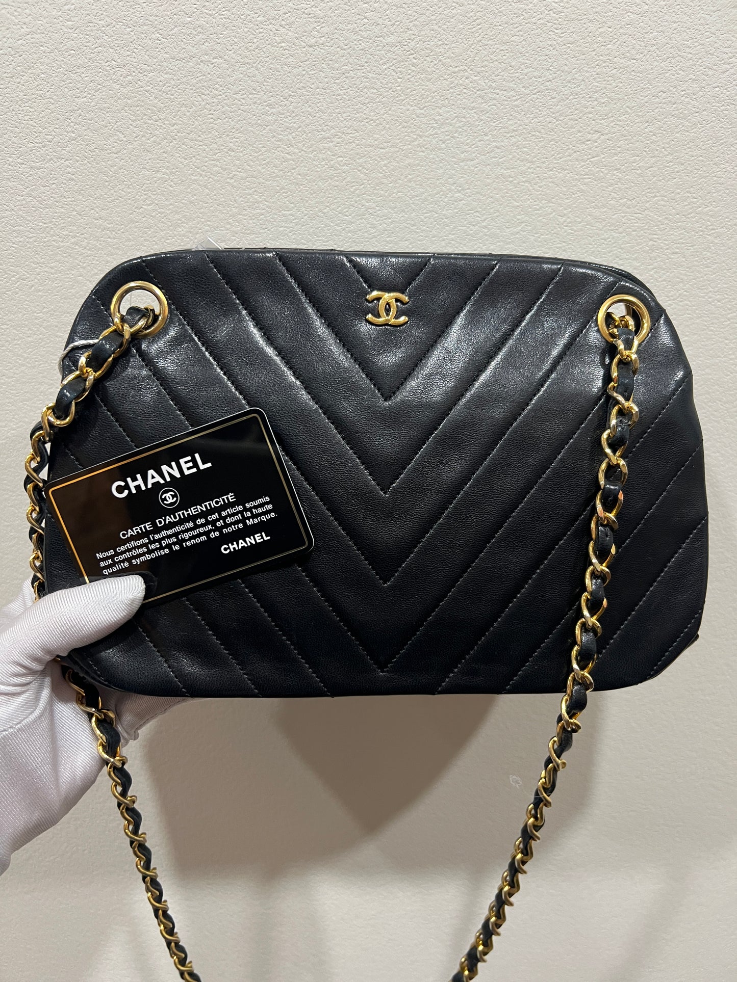 CHANEL V-Stick Chain Shoulder Bag