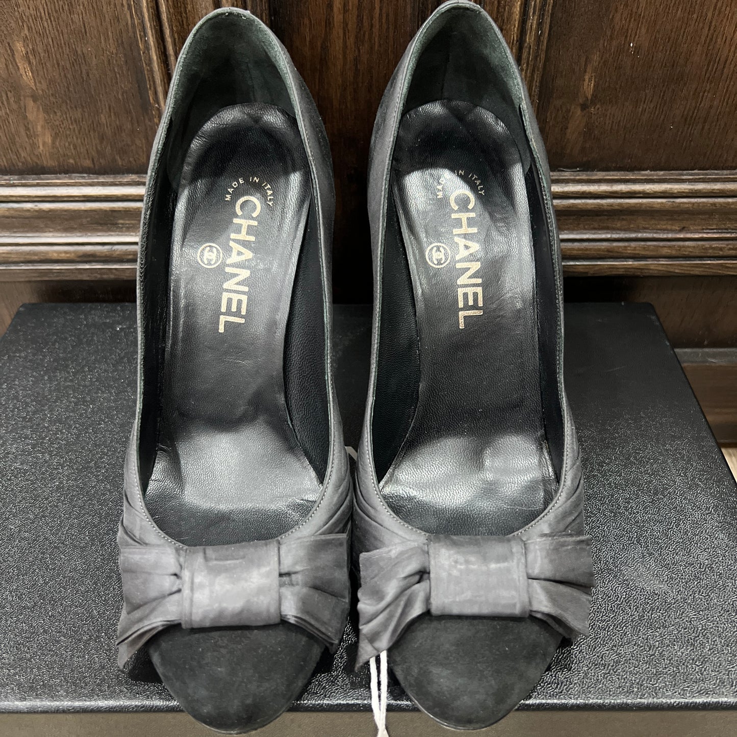CHANEL Ribbon Pumps Size 38 1/2