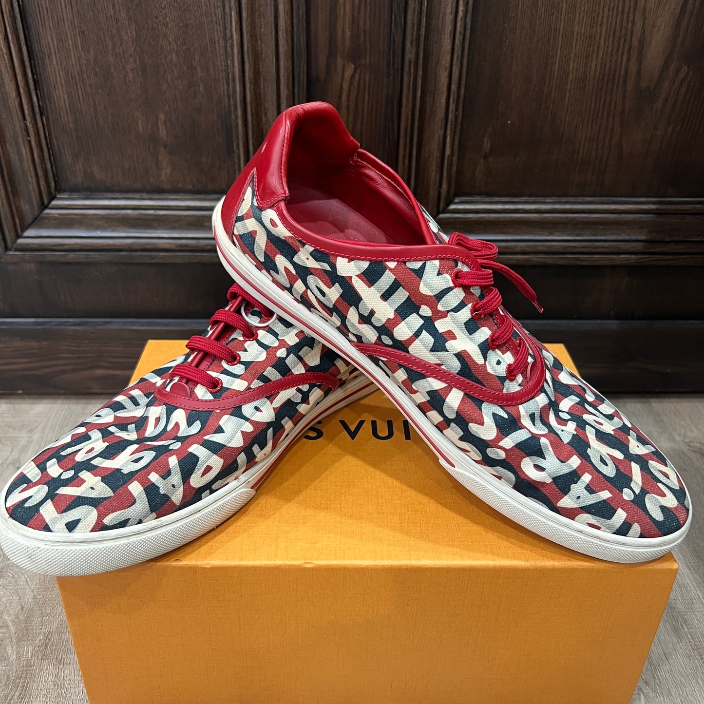 LOUIS VUITTON Stephen Sprouse Graffiti Low Sneakers Size 8 1/2