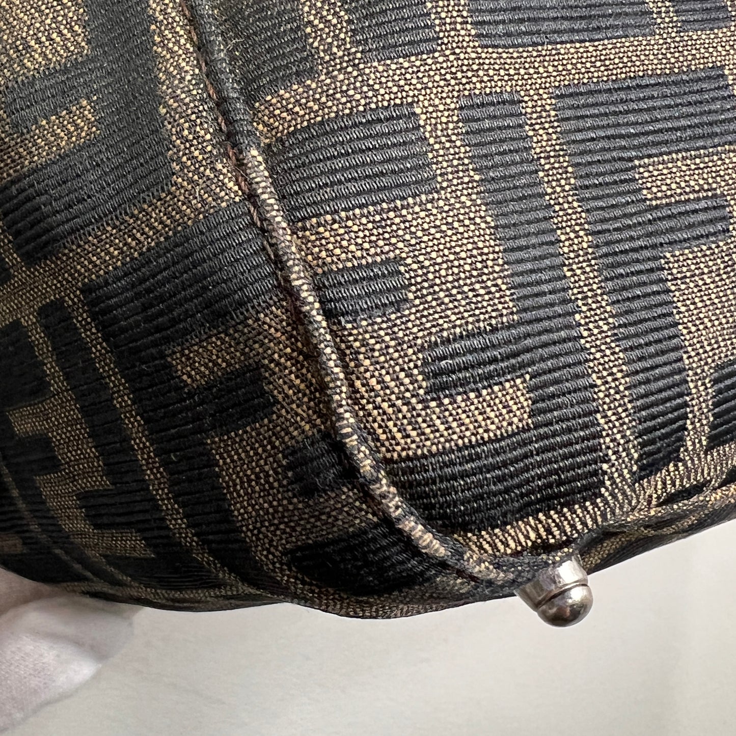 FENDI Zucca Canvas Handbag