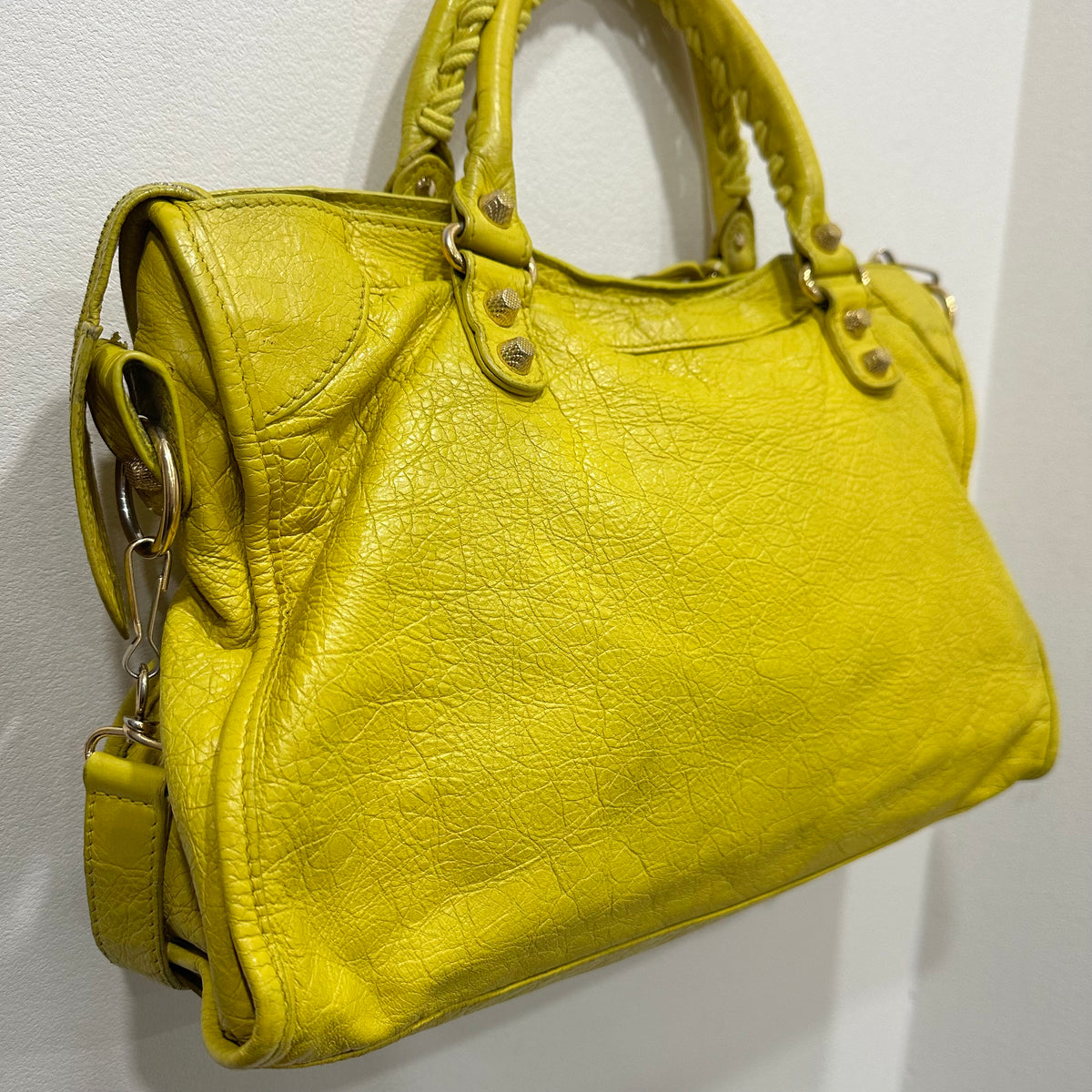 BALENCIAGA City Bag Medium Yellow Mustard