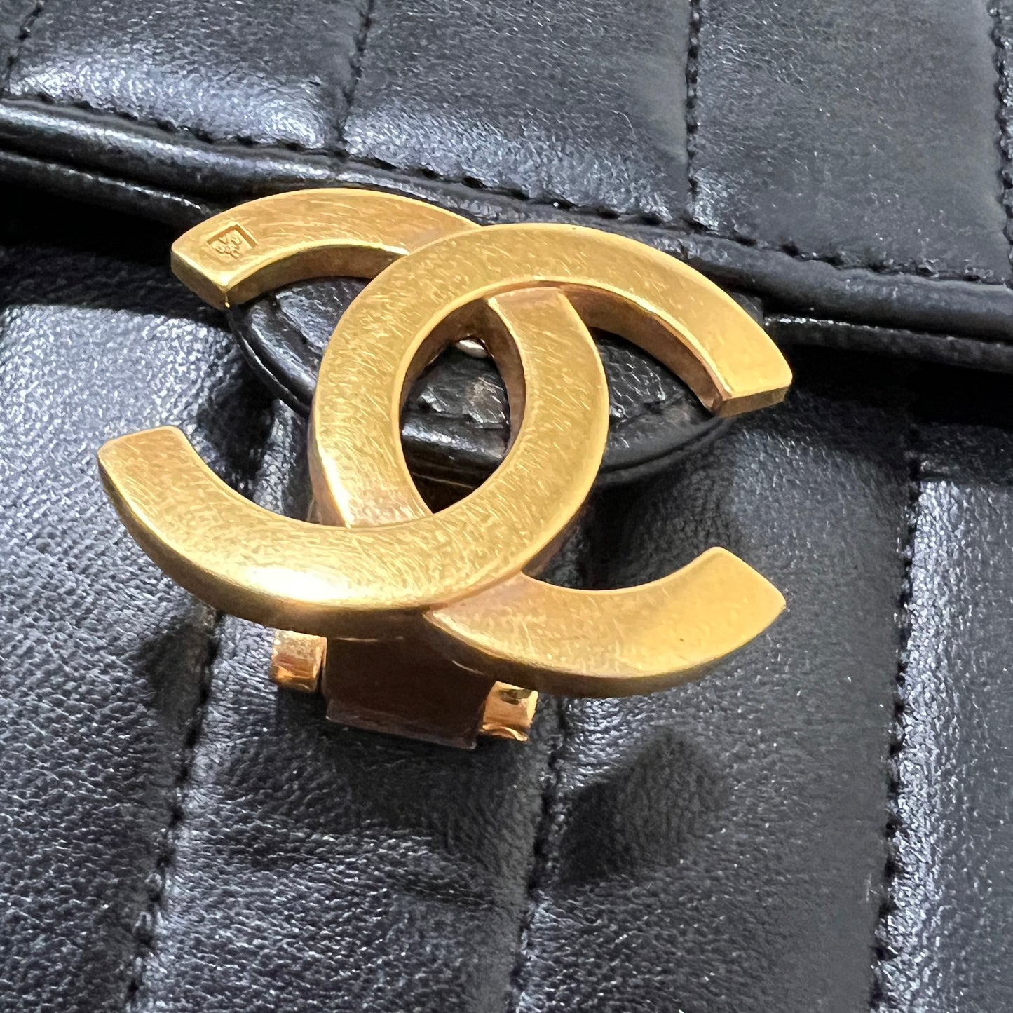 CHANEL Matelassé Mademoiselle Coco Mark Lambskin Handbag