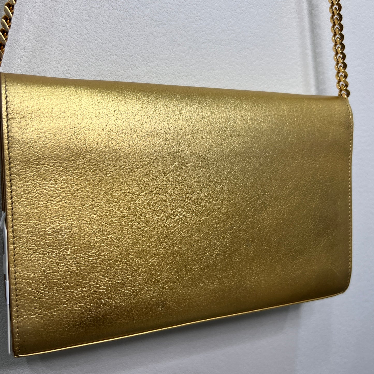 YSL Metallic Gold Leather