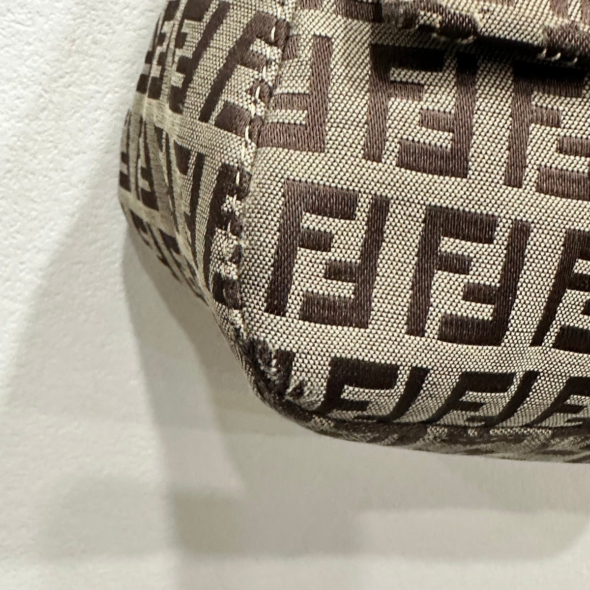 FENDI Mini Mamma Baguette Zuccino Canvas