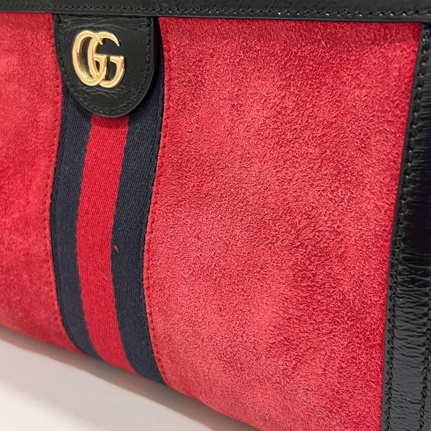 GUCCI Ophidia Chain Suede Small Shoulder Bag
