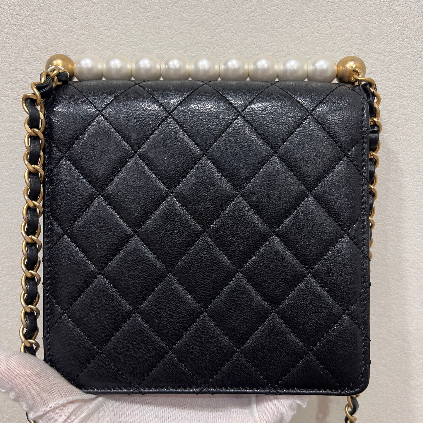 CHANEL Mini Chic Pearl Flap Bag Quilted