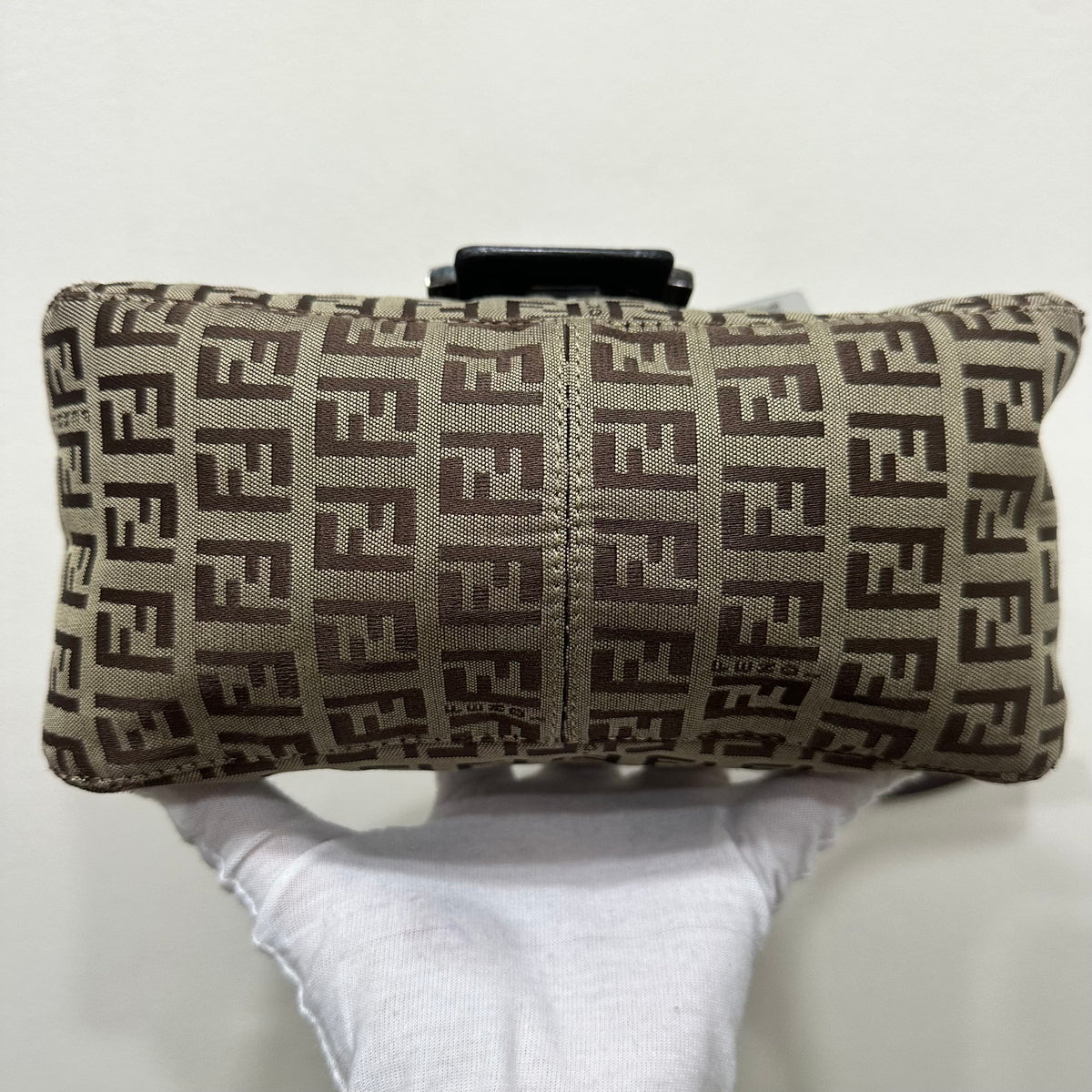 FENDI Mini Mamma Baguette Zuccino Canvas
